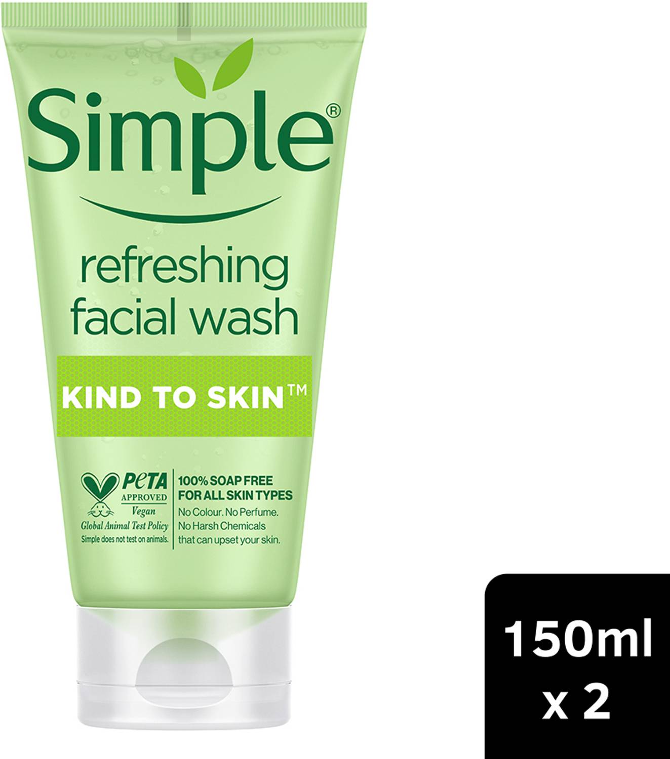 Simple Kind To Skin Refreshing Facial Wash (Pack of 2) - Image 2
