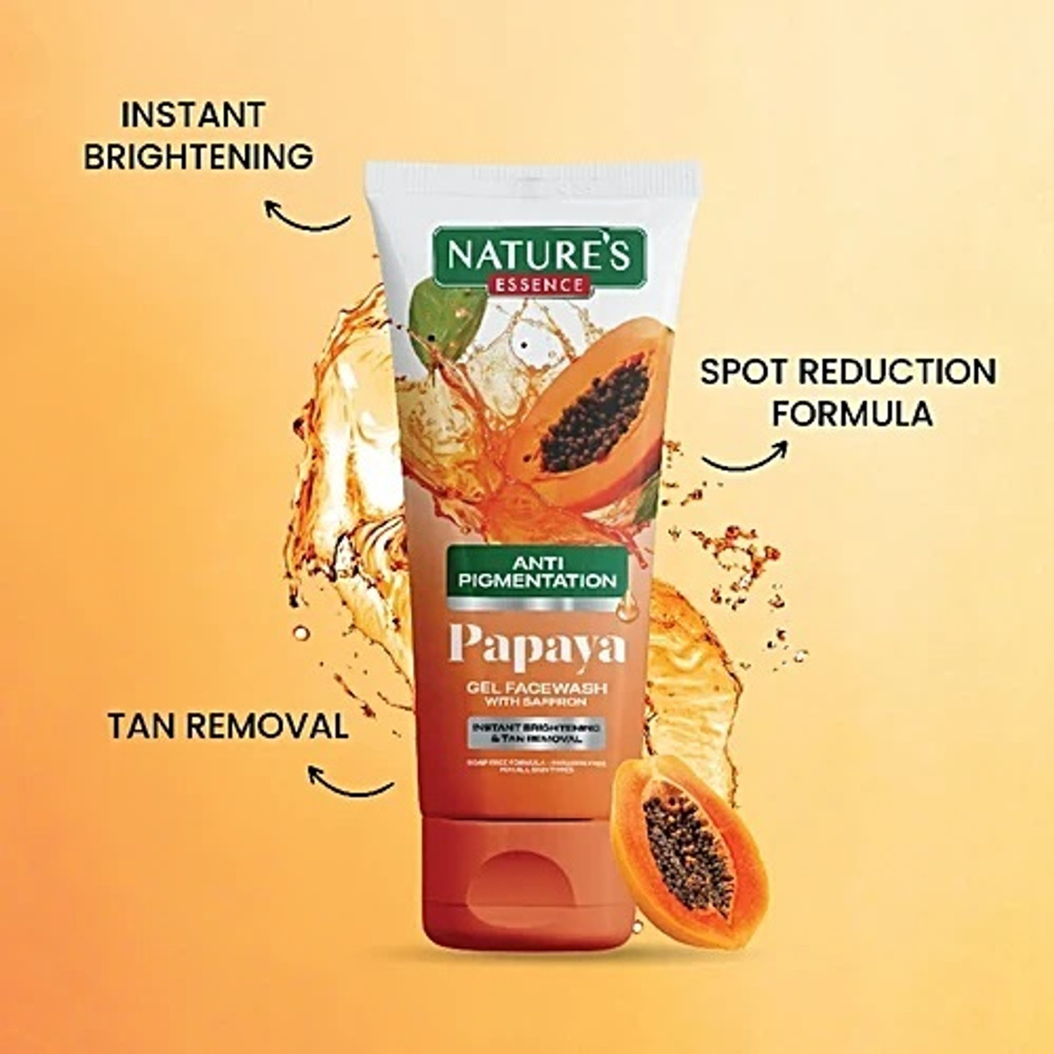 Image of Nature's Essence BRIGHT GLOW VITAMIN C FACEWASH+PAPAYA FACEWASH+NEEM FACE WASH Face Wash