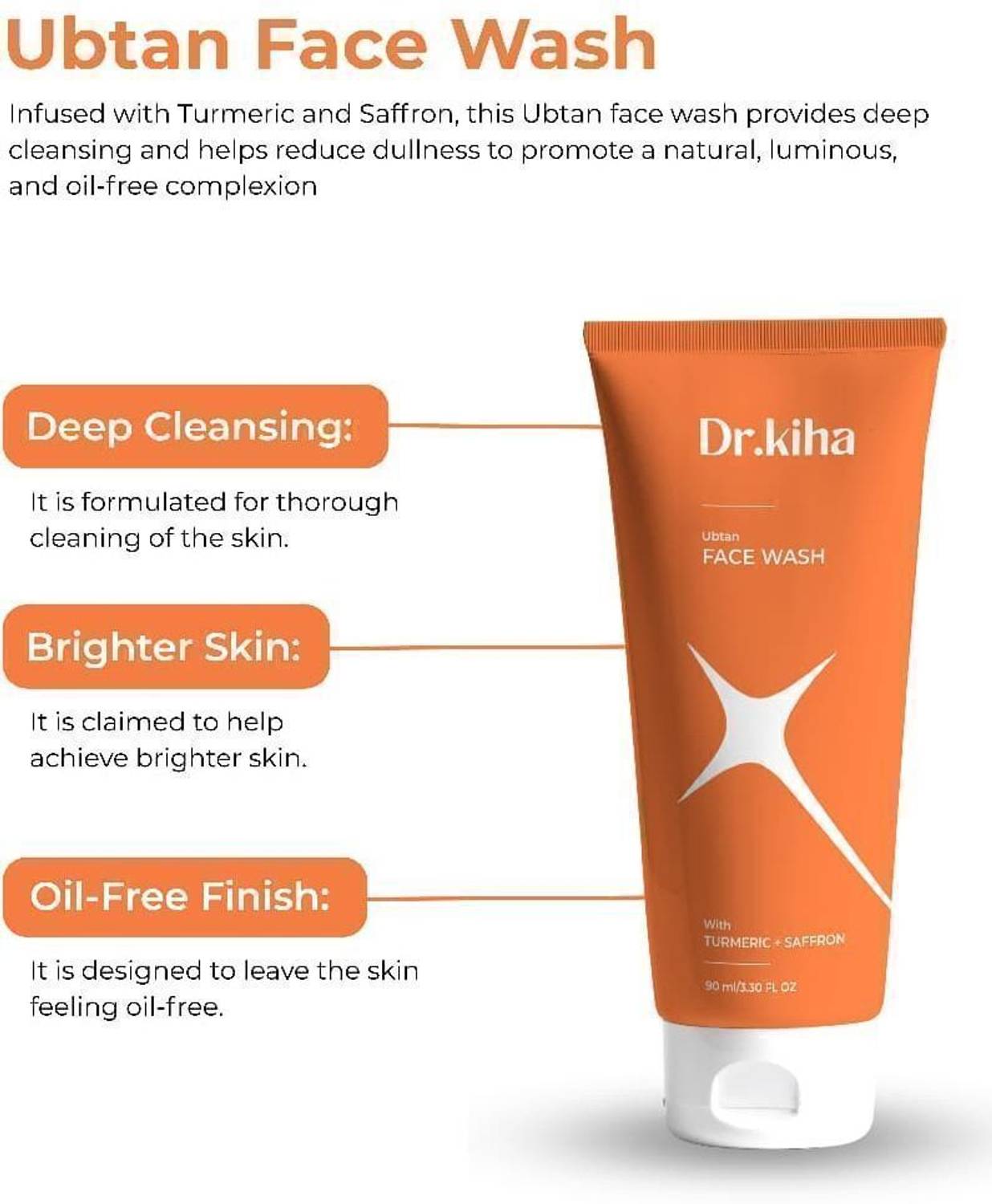 dr.kiha Turmeric & Saffron Face Wash - Image 3