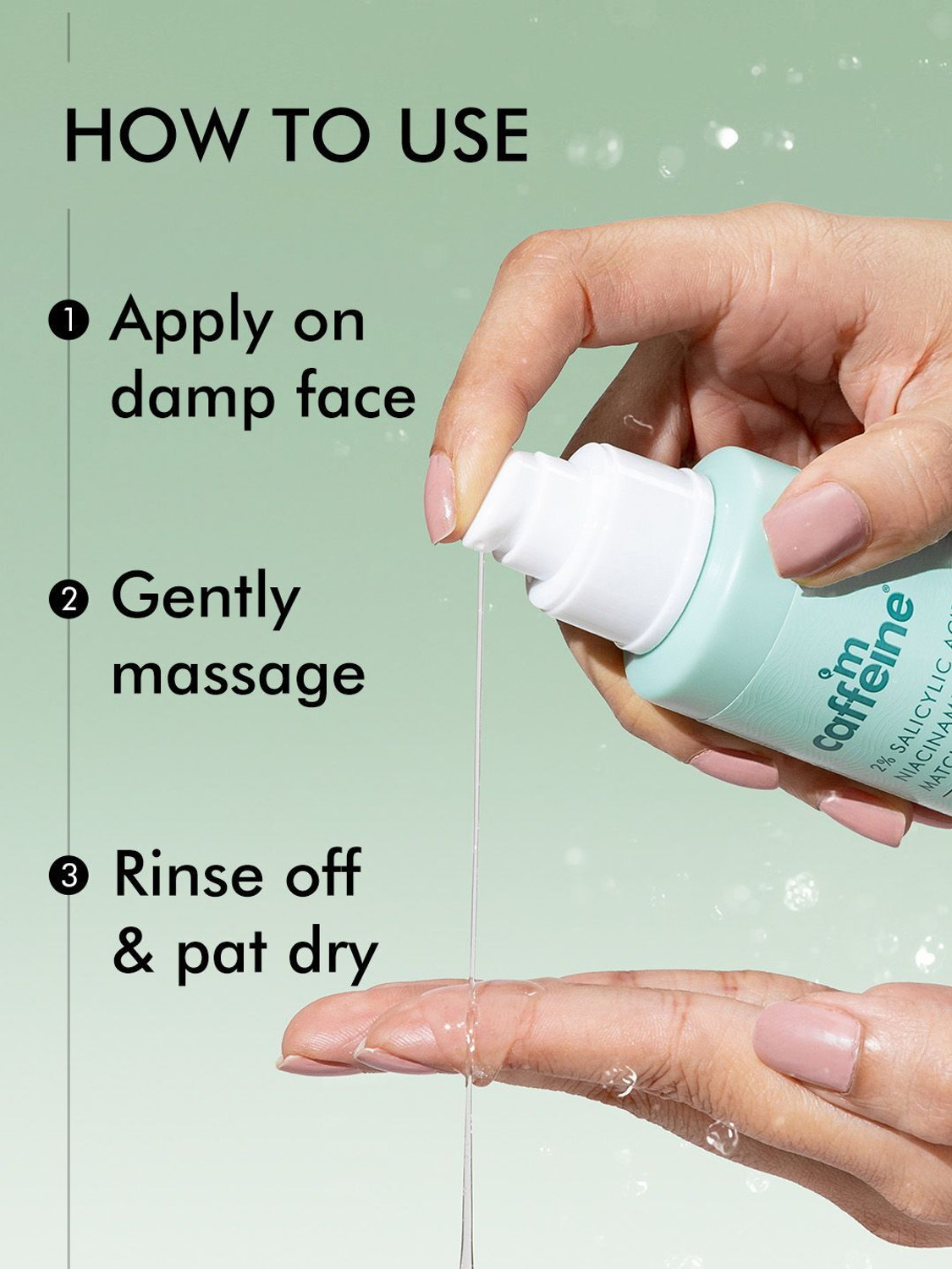 Image of mCaffeine 2% Salicylic Acid Niacinamide & Matcha Tea for Acne & Oil Face Wash