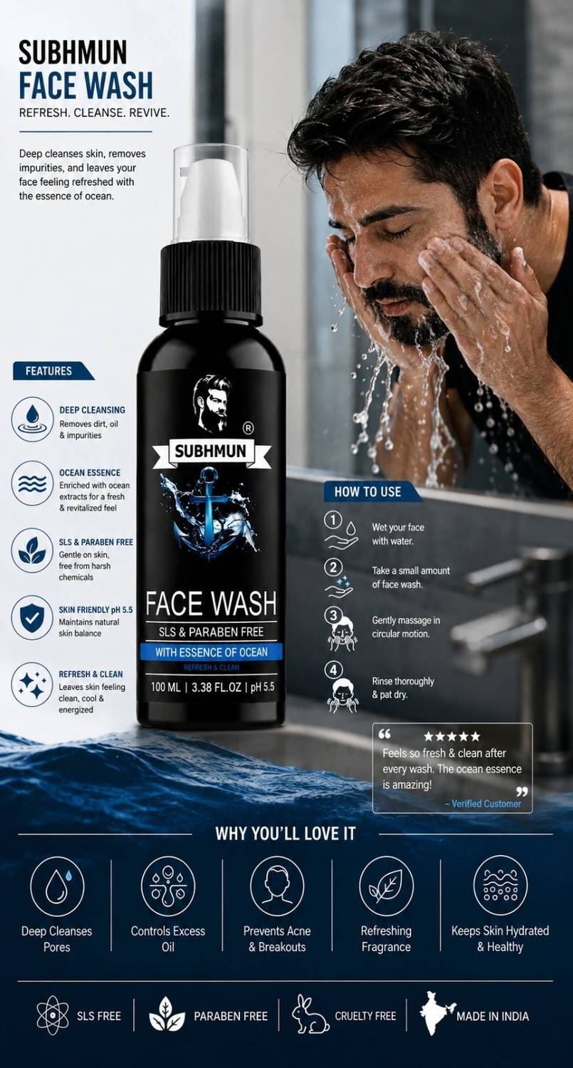 SUBHMUN Men 100 ml Face Wash - Image 3