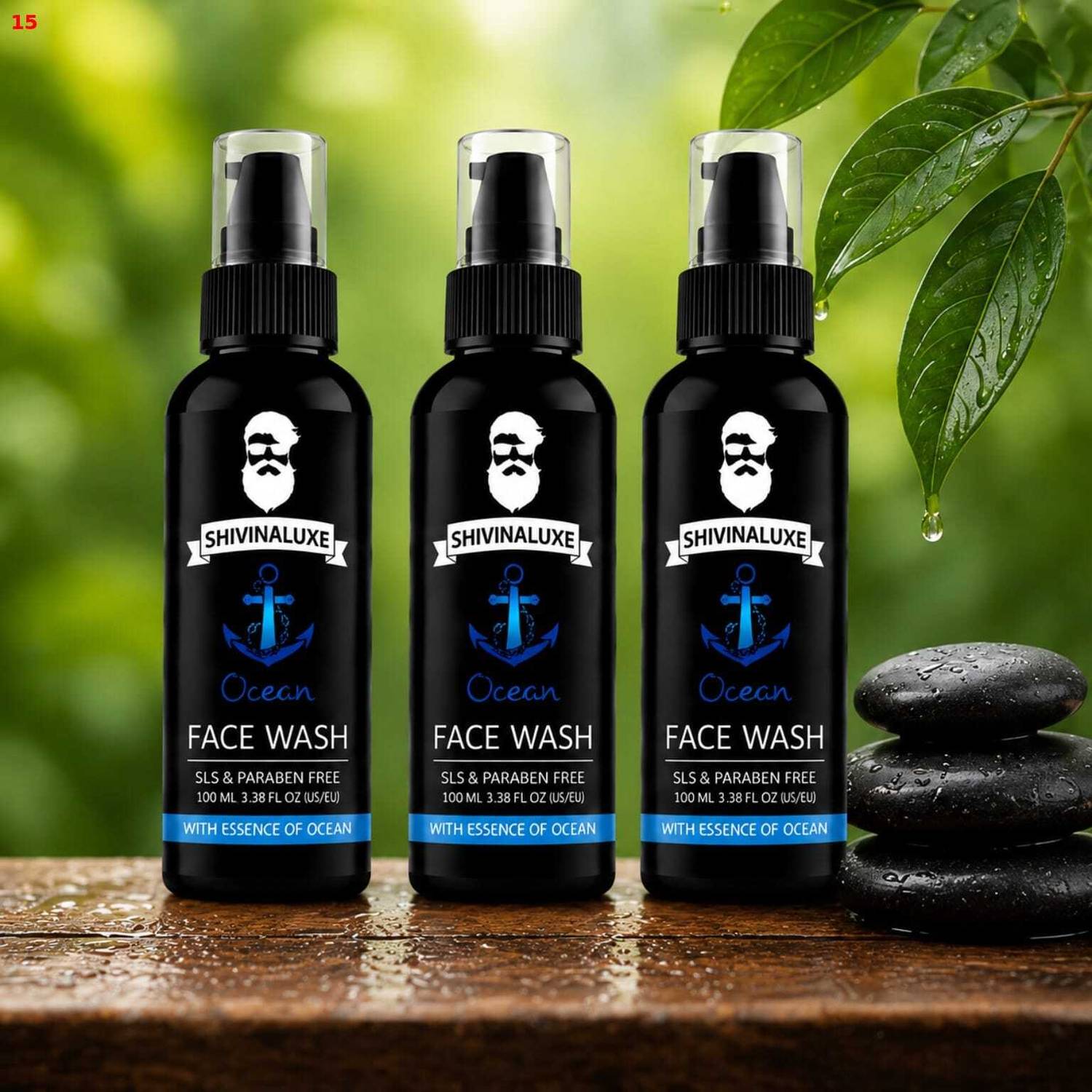 shivinaluxe Men's Ocean Face Pack of 3 · 100 ml (300 ml total) - Image 1