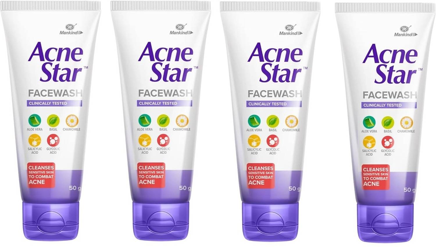 acnestar Unisex Cleansing  - (50 Gr, 4 Pc) Face Wash