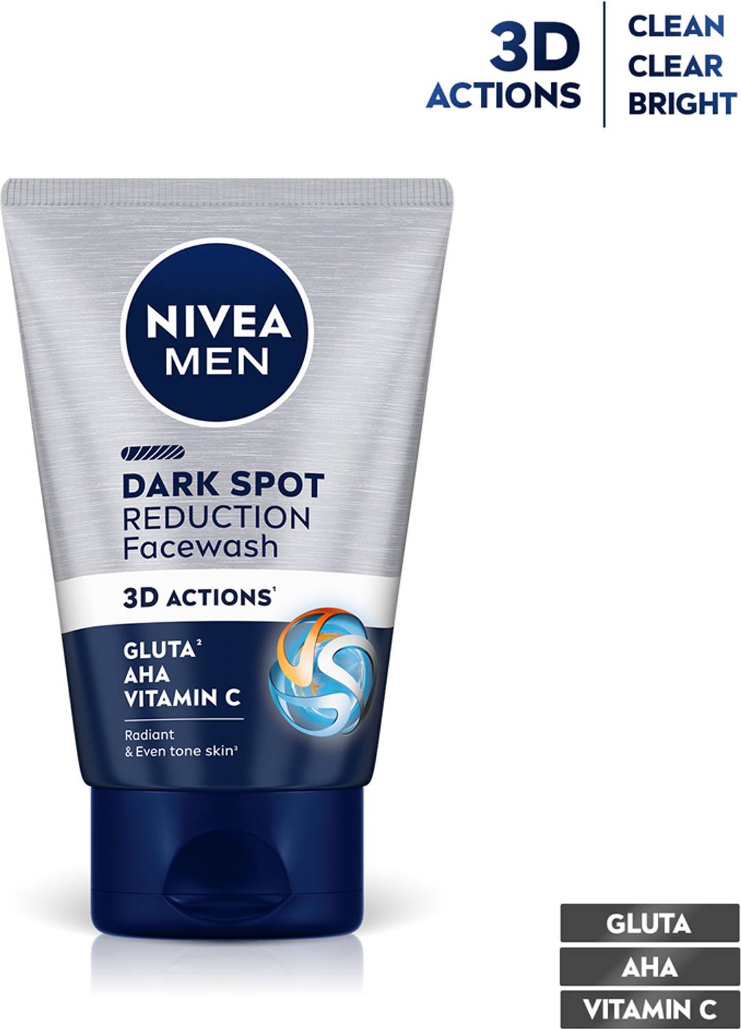 Nivea Men Dark Spot Reduction Cleanser, with Vitamin C, AHA, For ... more