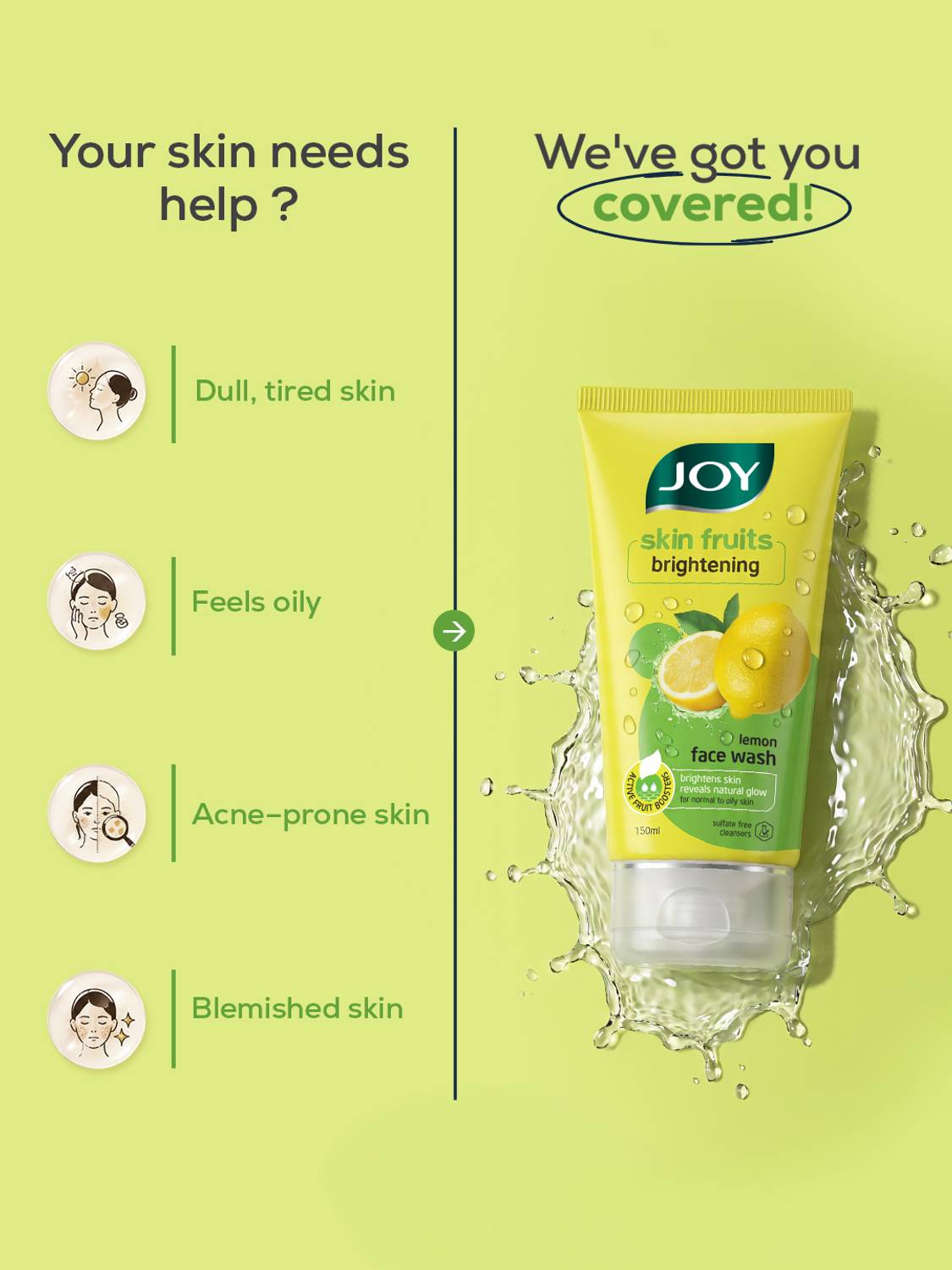 Joy Skin Fruits Brightening Lemon Face Wash 200 ml - Image 5