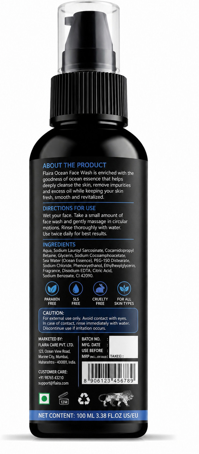 Image of Flaira Refreshing Ocean Face Cleanser 100 ml Face Wash