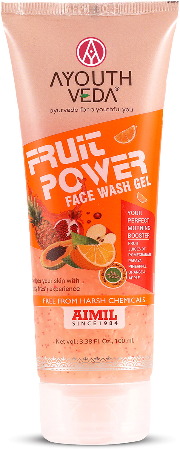 Image of AYOUTHVEDA Fruit Power Gel With 5 Fruit Juices Removes Dirt, Improves Skin Texture Face Wash