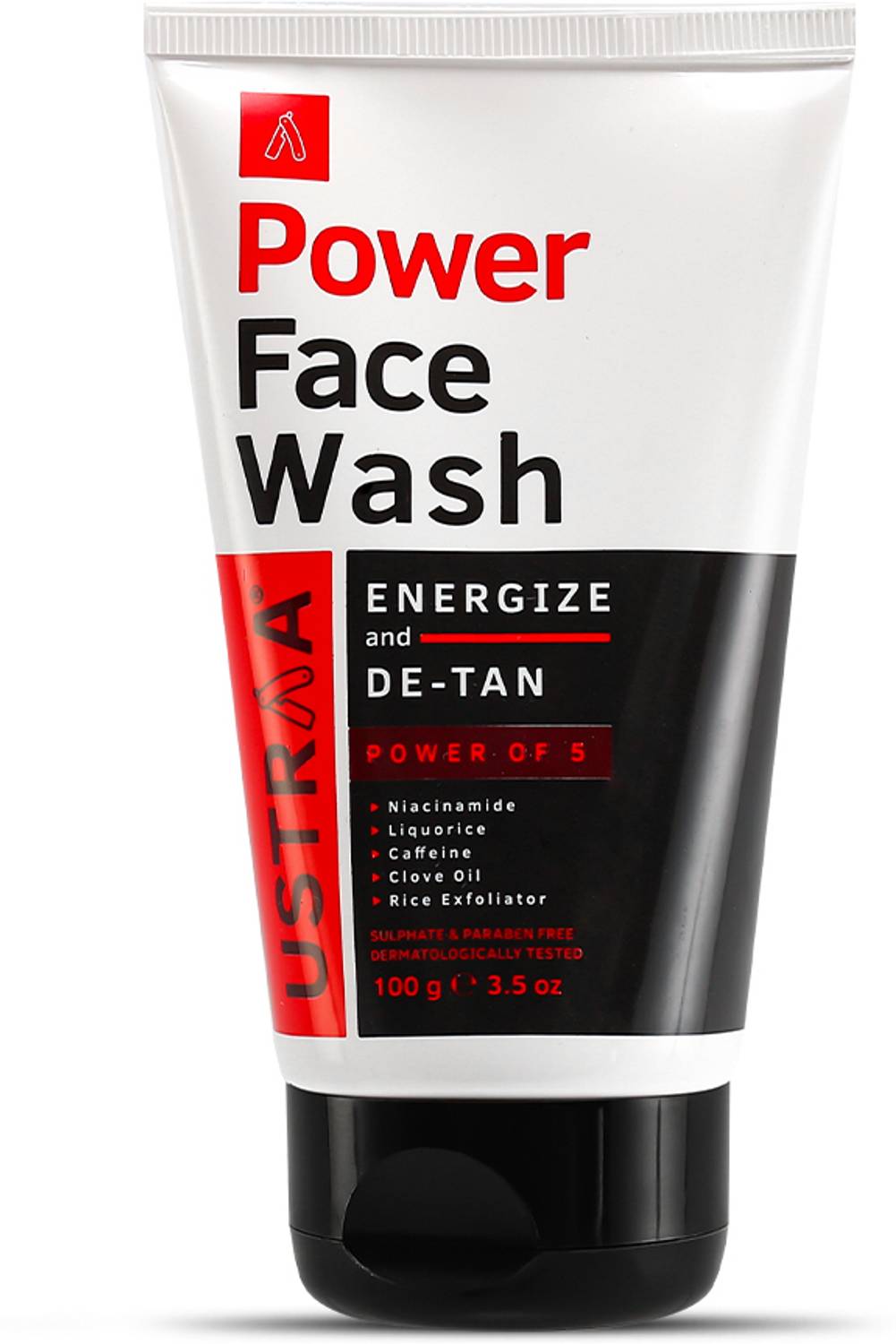 USTRAA Power Energize & De-Tan | Effective Tan Removal | Recharge & Refresh Face Wash