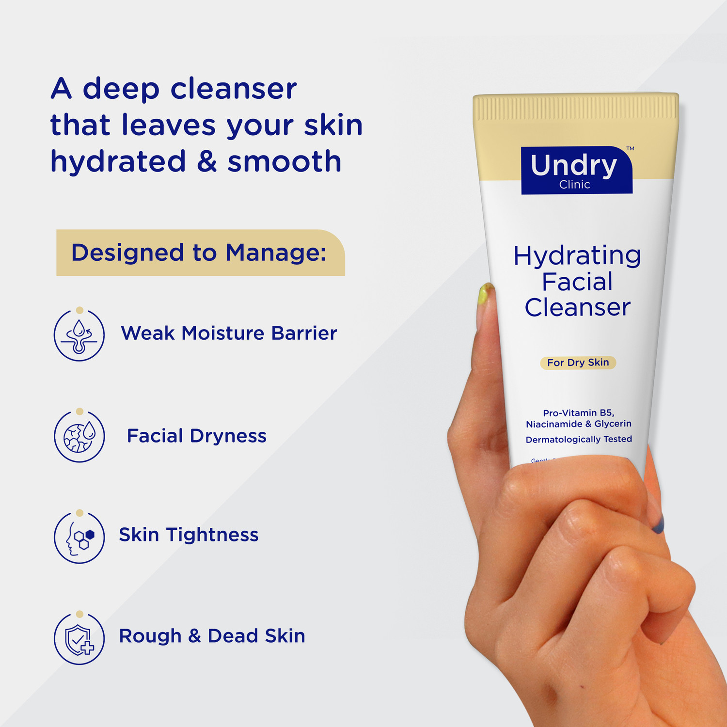 Image of Undry Hydrating for Dry Skin for Men,Women Face Wash