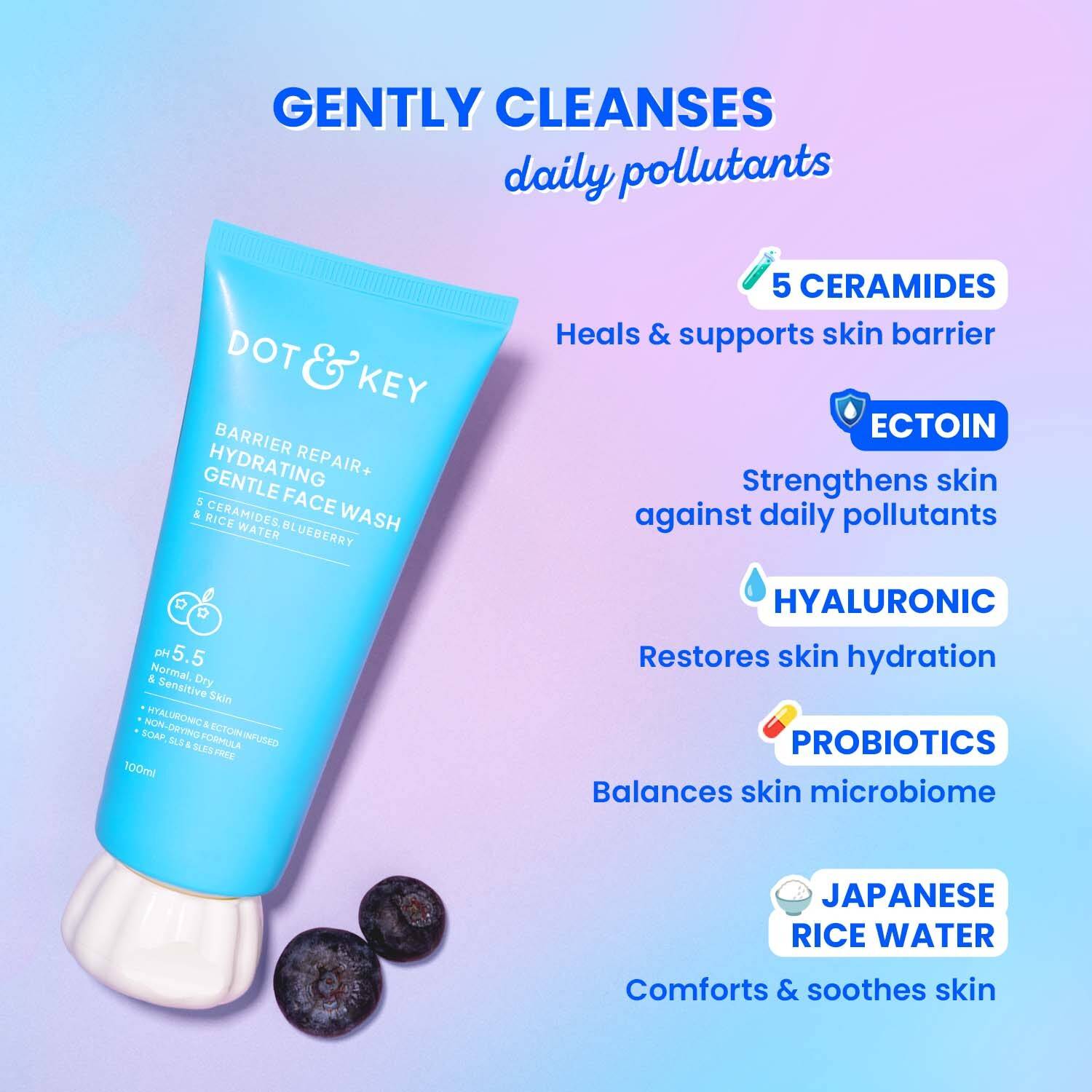 Dot & Key Barrier Repair Face Wash 100ml - Image 5