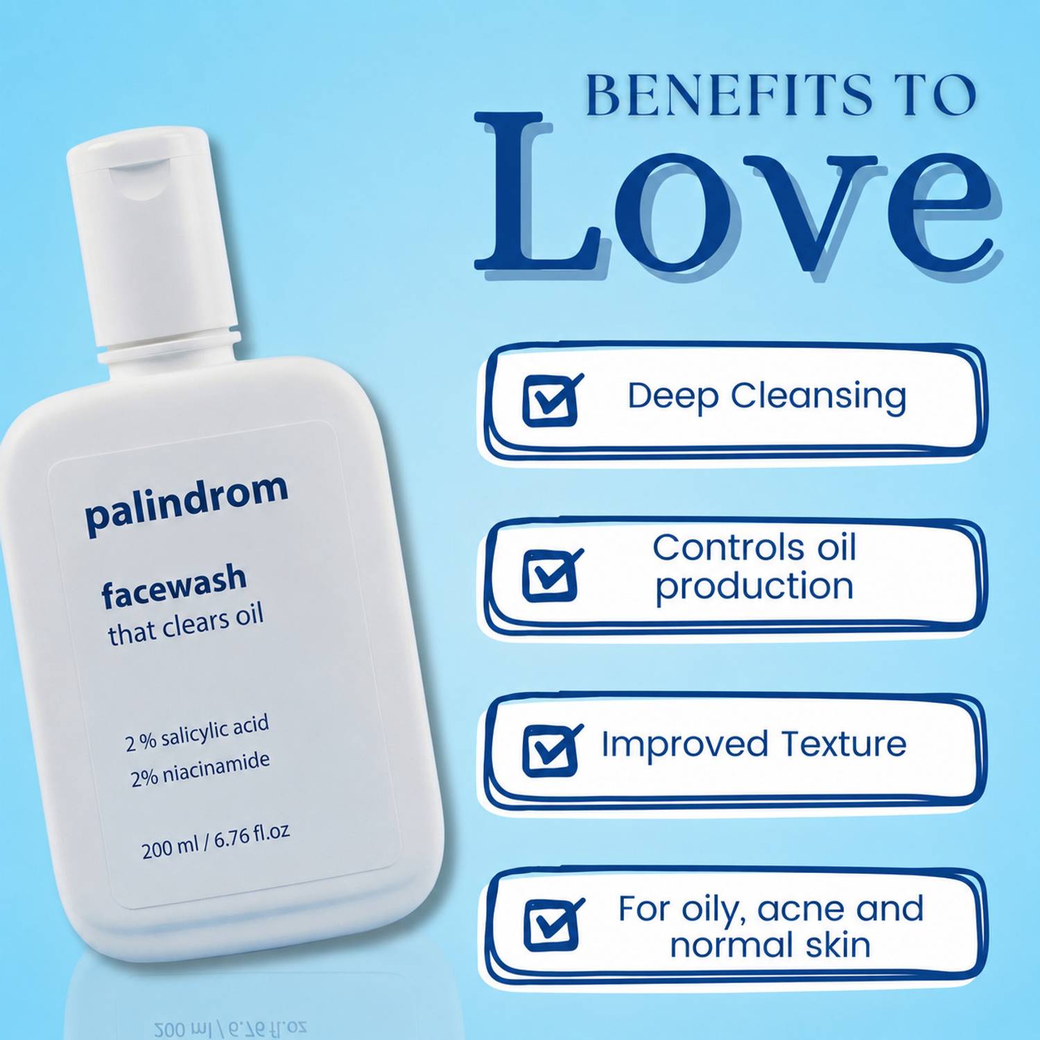 Palindrom 2% Niacinamide & 2% Salicylic Acid Face Wash - Image 4