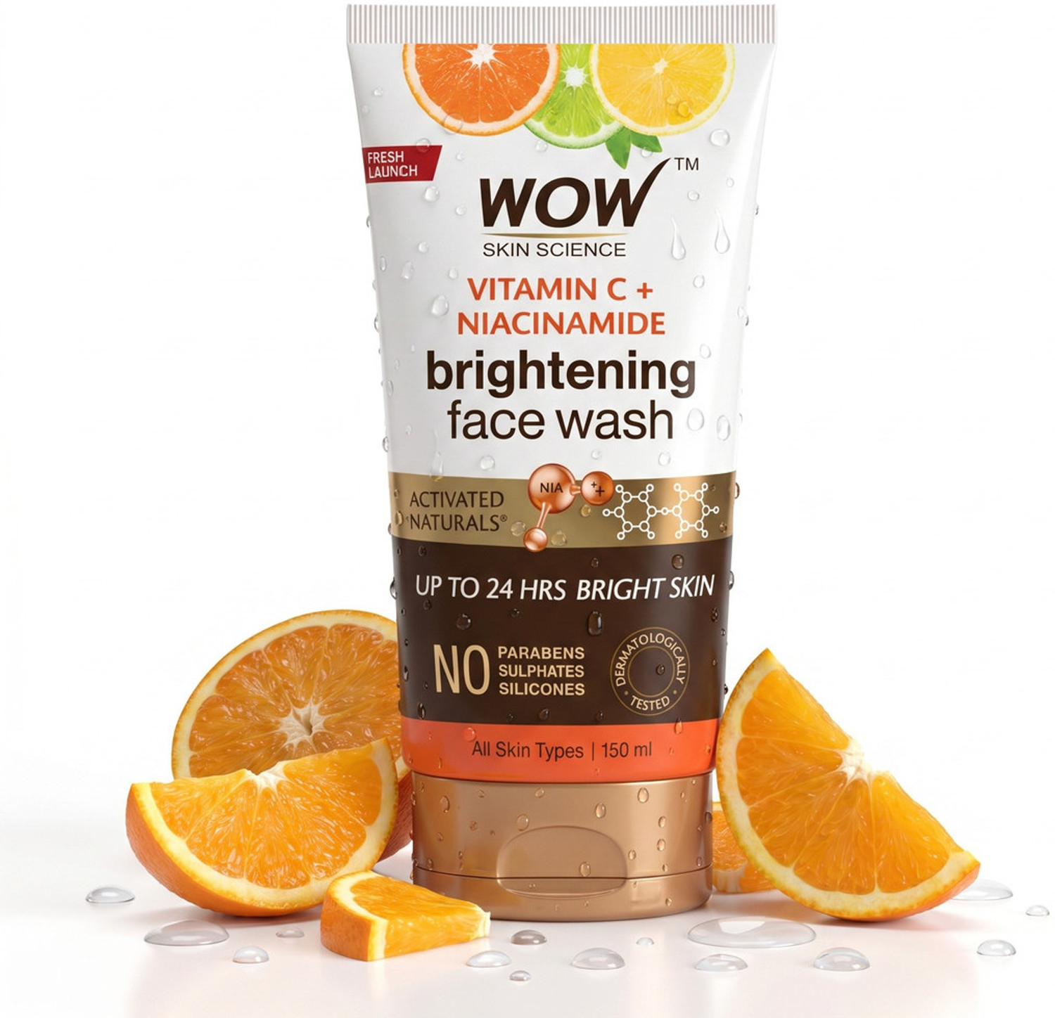 Image of WOW SKIN SCIENCE Brightening Vitamin C & Niacinamide | For Brighter Glow | Face Wash (150 ml)