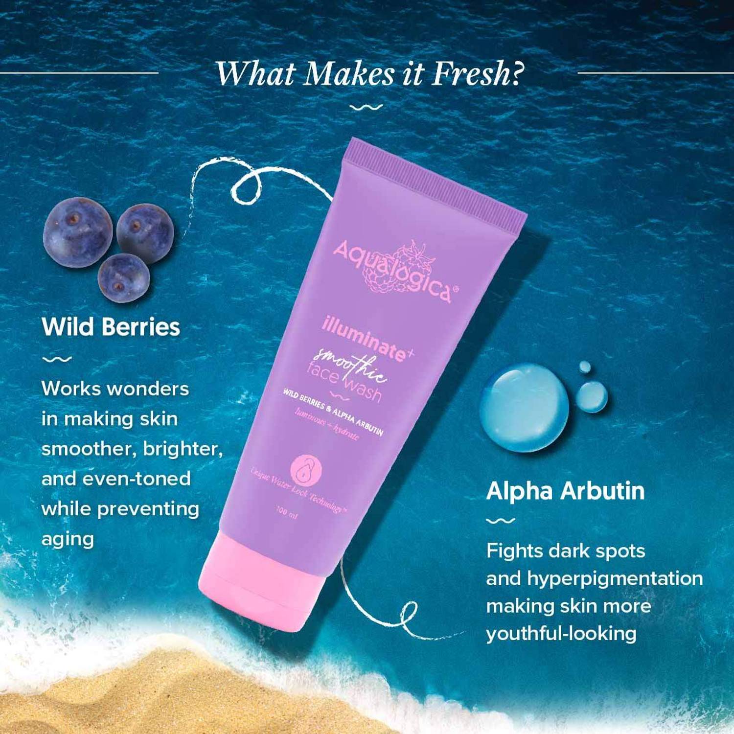 Aqualogica Illuminate+ Smoothie Face Wash 100ml - Image 3