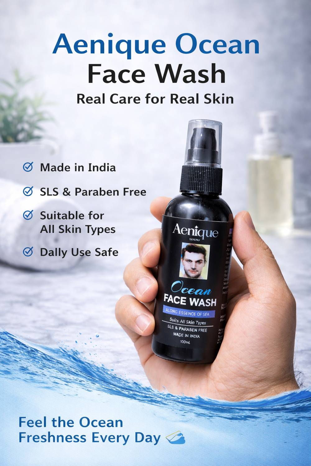Aenique Karmik global Ocean Hydration Face Wash