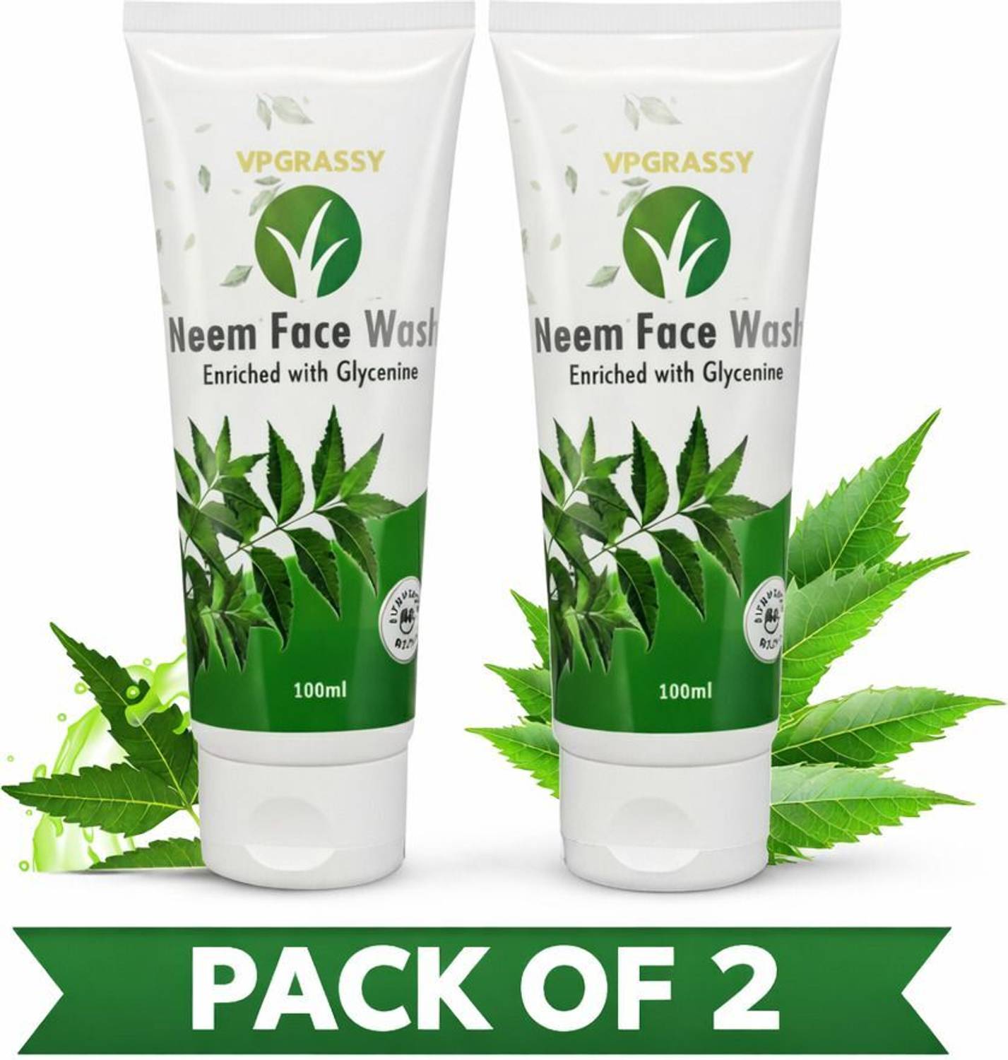 VPGRASSY Ayurvedic Neem 100 ml (Pack of 2) Herbal Cleanser for