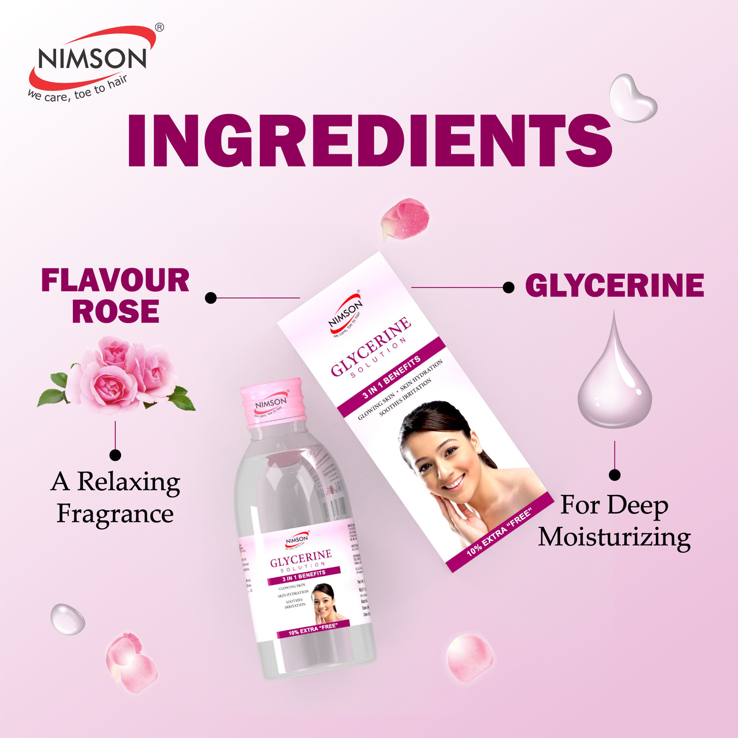 Image of Nimson Glycerine Skin Hydration Brightening Tightening Cleanser for Glowing Face Wash