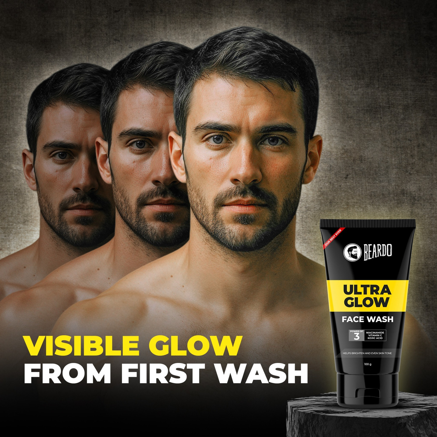 Image of BEARDO Sunscreen - SPF 60 PA++++ Men UG Face Wash & Max Sunscreen Cooling Gel SPF 60 Combo | White Lily & Menthol