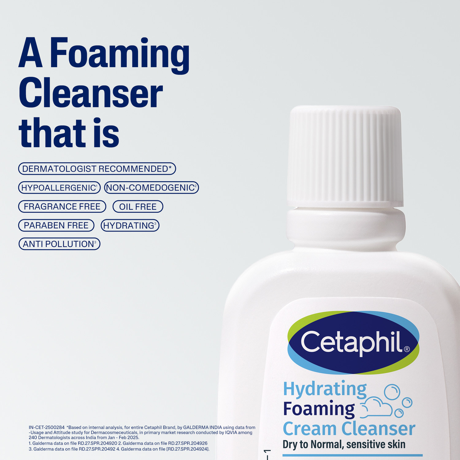 Image of Cetaphil Hydrating Foaming Cream Cleanser Face Wash
