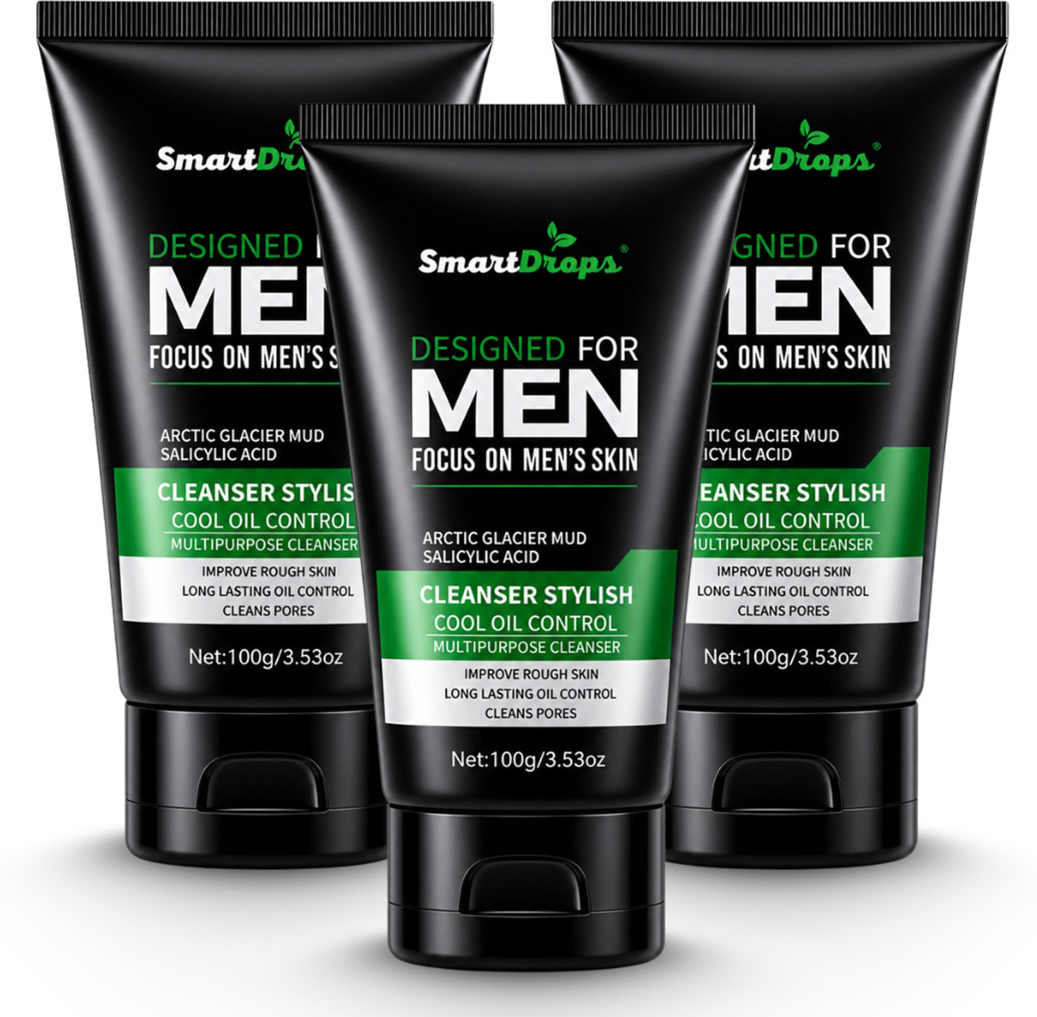 Image of smartdrops Men Facewash For Oil Control & Tan Reduction For Acne-Prone Men's Skin Face Wash
