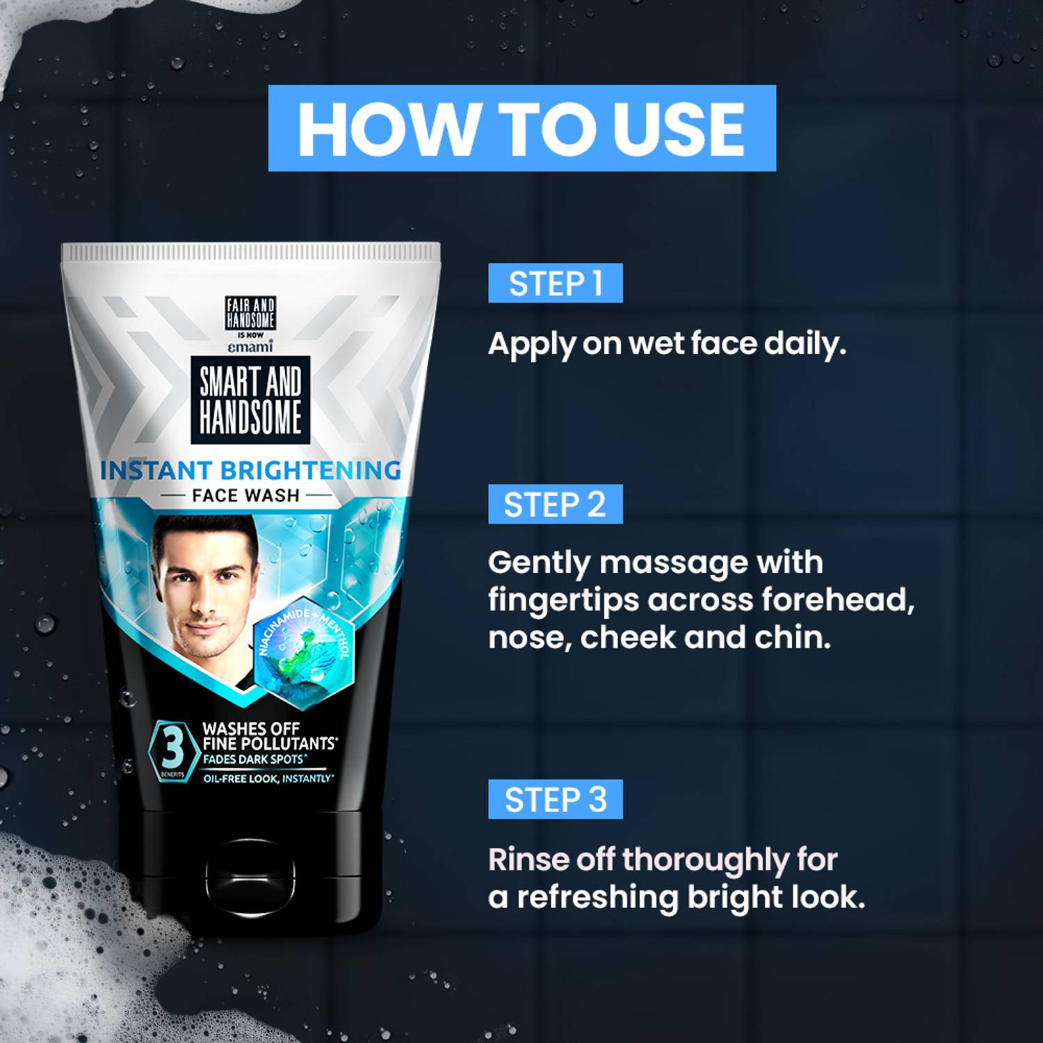 Smart & Handsome Instant Brightening Face Wash 150g - Image 5
