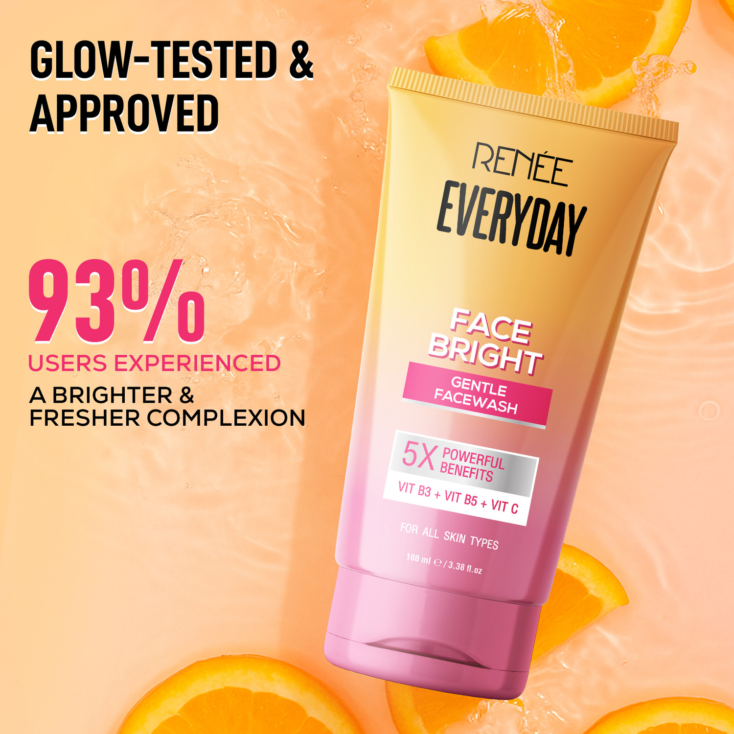 Image of Renee Everyday Face Bright , Hydrates, Brightens Reduces Oil, With Vitamin C Face Wash