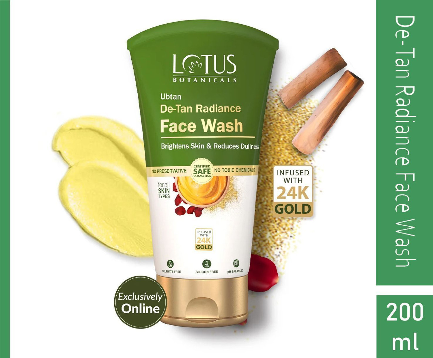 Image of Lotus Botanicals Ubtan De-Tan Radiance Facewash | Brightens Skin & Reduces Dullness|For All Skin Type Face Wash