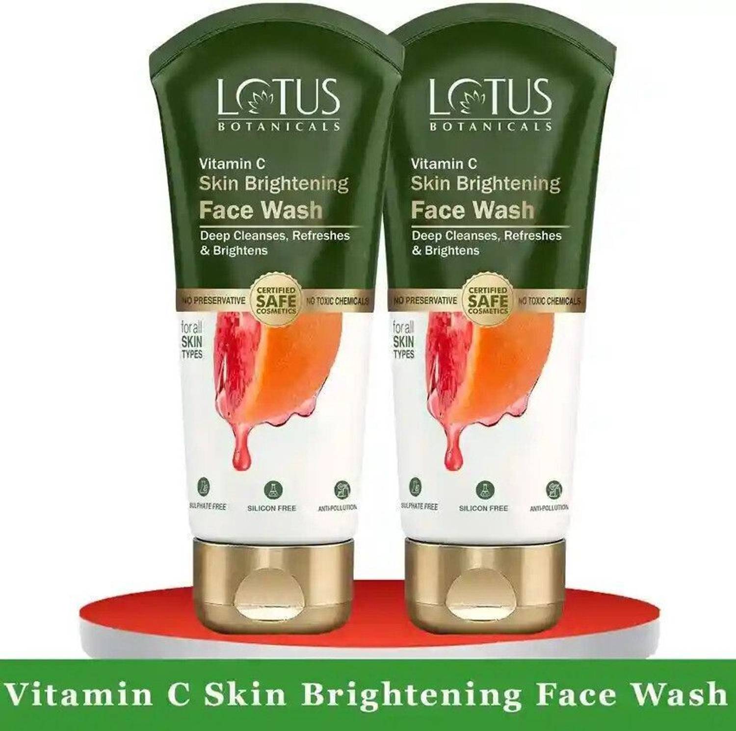 Lotus Botanicals Vitamin C Skin Brightening Deep Cleanses, Ref