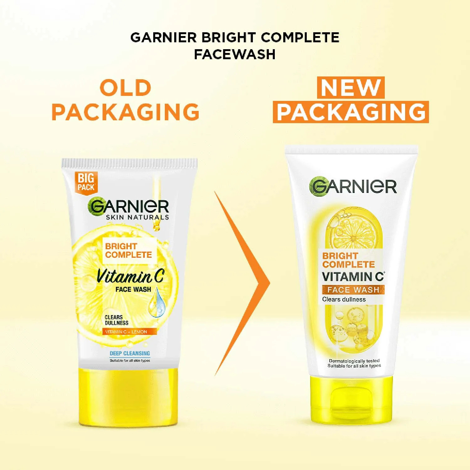 Image of Garnier Men Skin Naturals Bright Complete Vitamin C For Brighter & Glowing Skin Face Wash