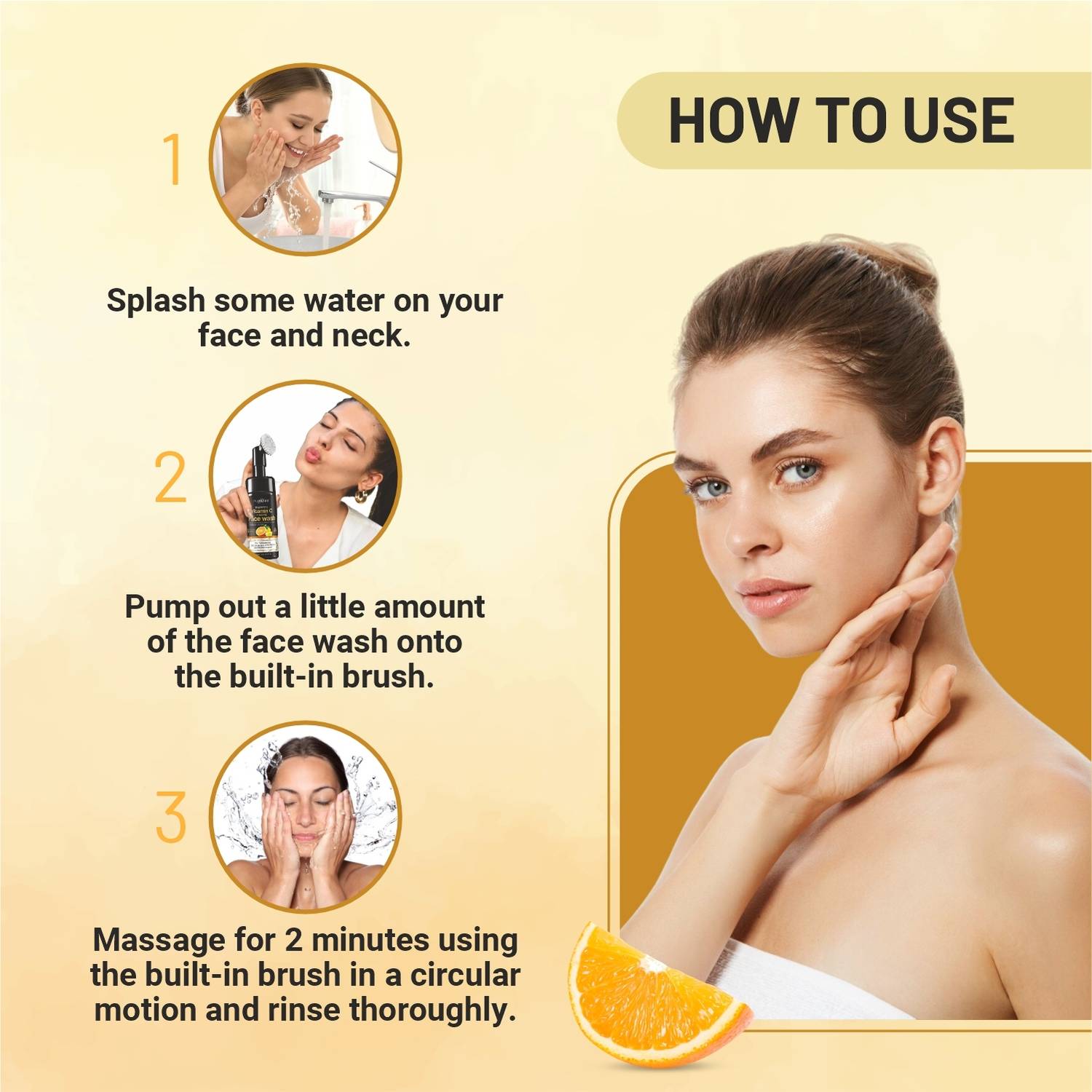 ELIBLISS Brightening Vitamin C Foaming Face Wash, Pack of 3 - Image 5