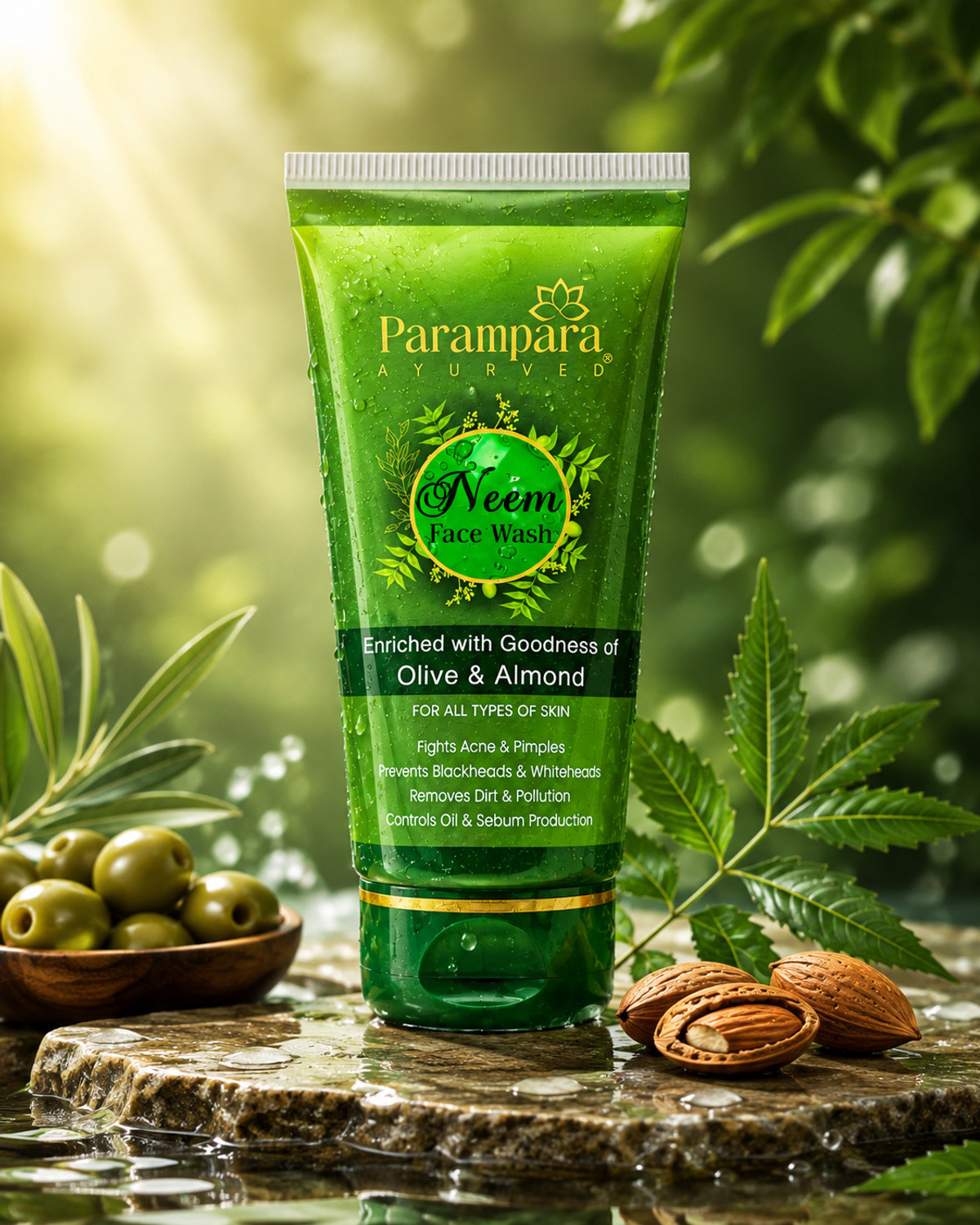 Image of Parampara Ayurved Deep Cleaning Soft Skin for Acne or Pimples Salicylic Acid Neem Face Wash