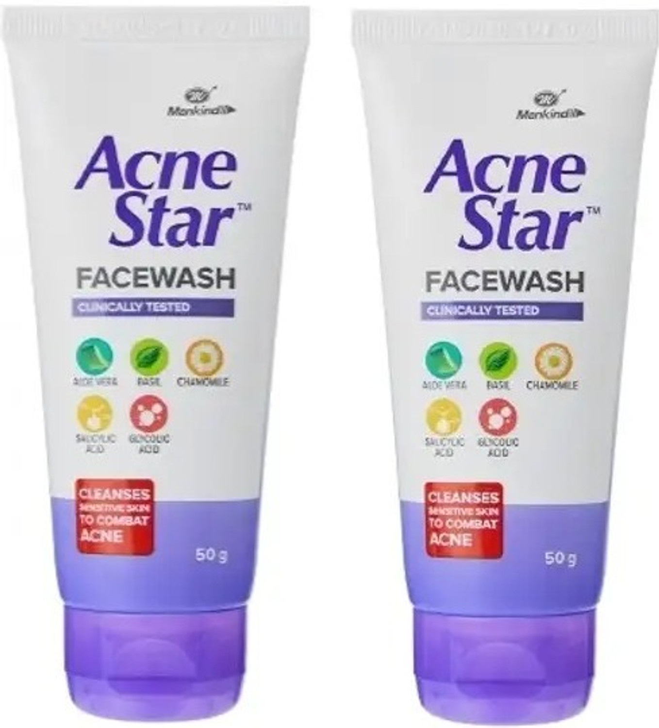 Image of acnestar Acne star facewash,Anti pigmantation,acne clear,oil control,dark spot control pack-2 Face Wash