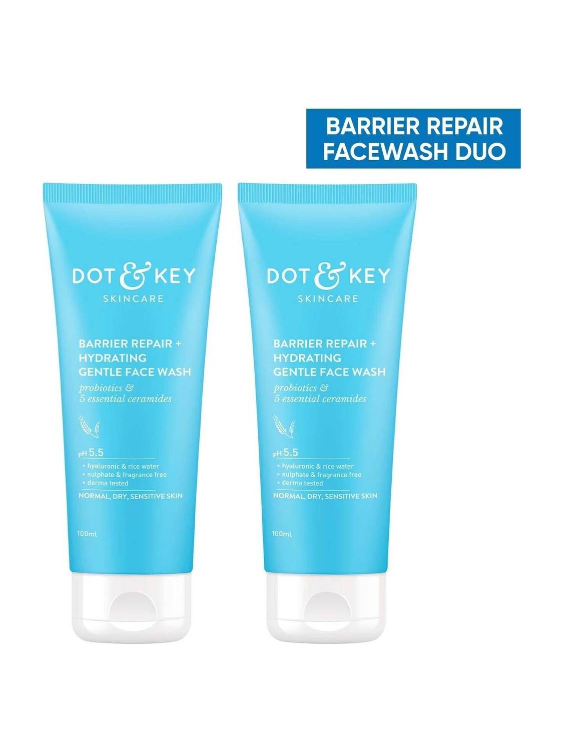 Dot & Key Barrier Repair Hydrating Gentle Combo Pack of 2 200 ml Face Wash