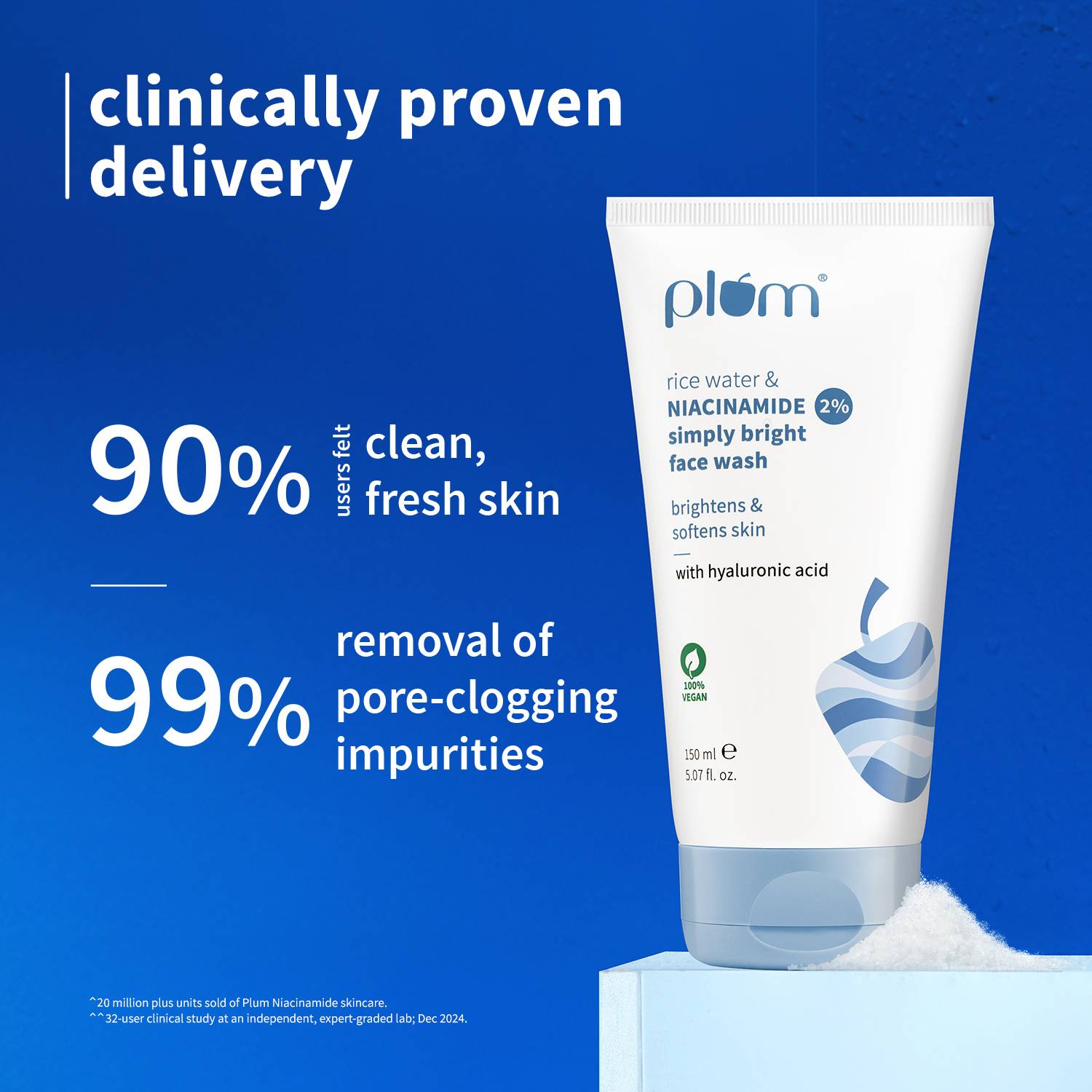 Plum Rice Water & 2% Niacinamide Face Wash 100ml - Image 2