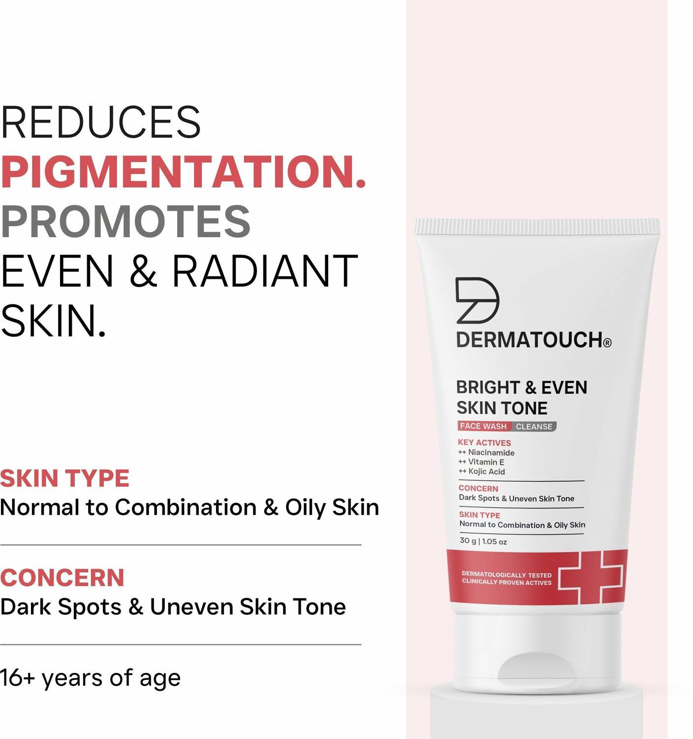 Dermatouch Bright & Even Skin Tone Face Wash 60g - Image 3