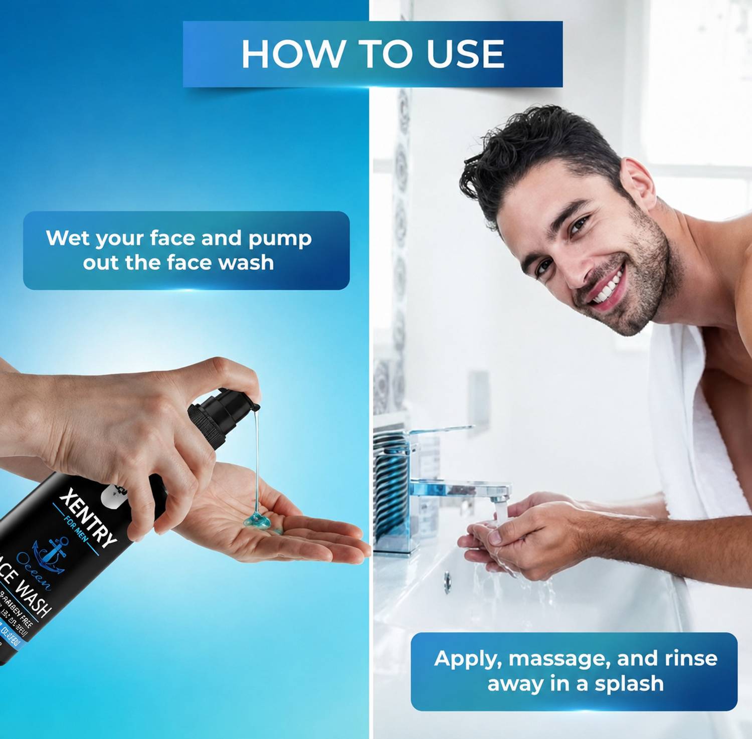 XENTRY MUUCHSTAC Ocean Men Face Wash 100g - Image 3
