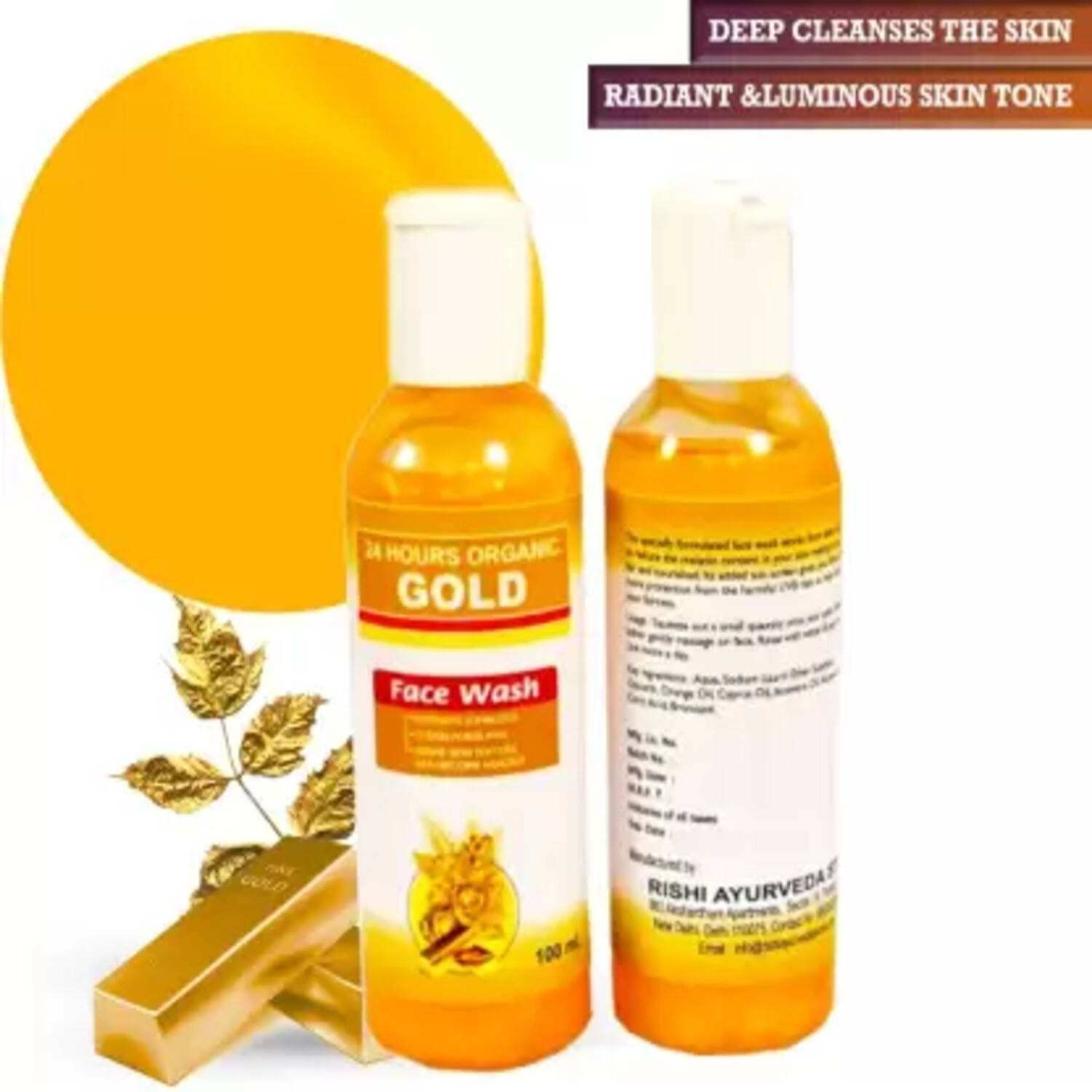 24 Hours Organic 24 Karat Gold Face wash and Bright Skin Face Wash