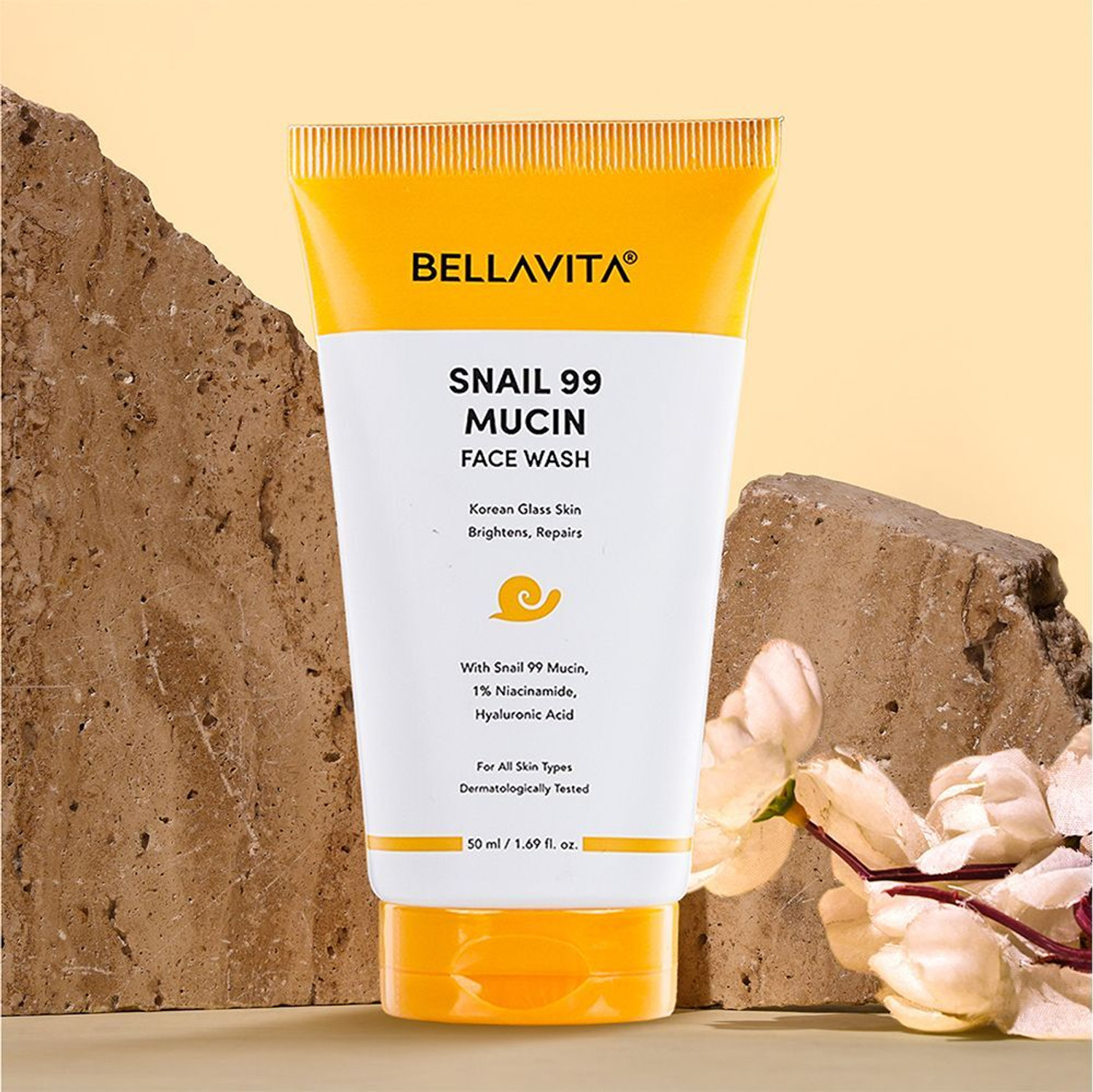 Image of BELLAVITA Snail Mucin 99% (50 ml) | Removes Dirt, Brightens & Smoothens Skin Face Wash