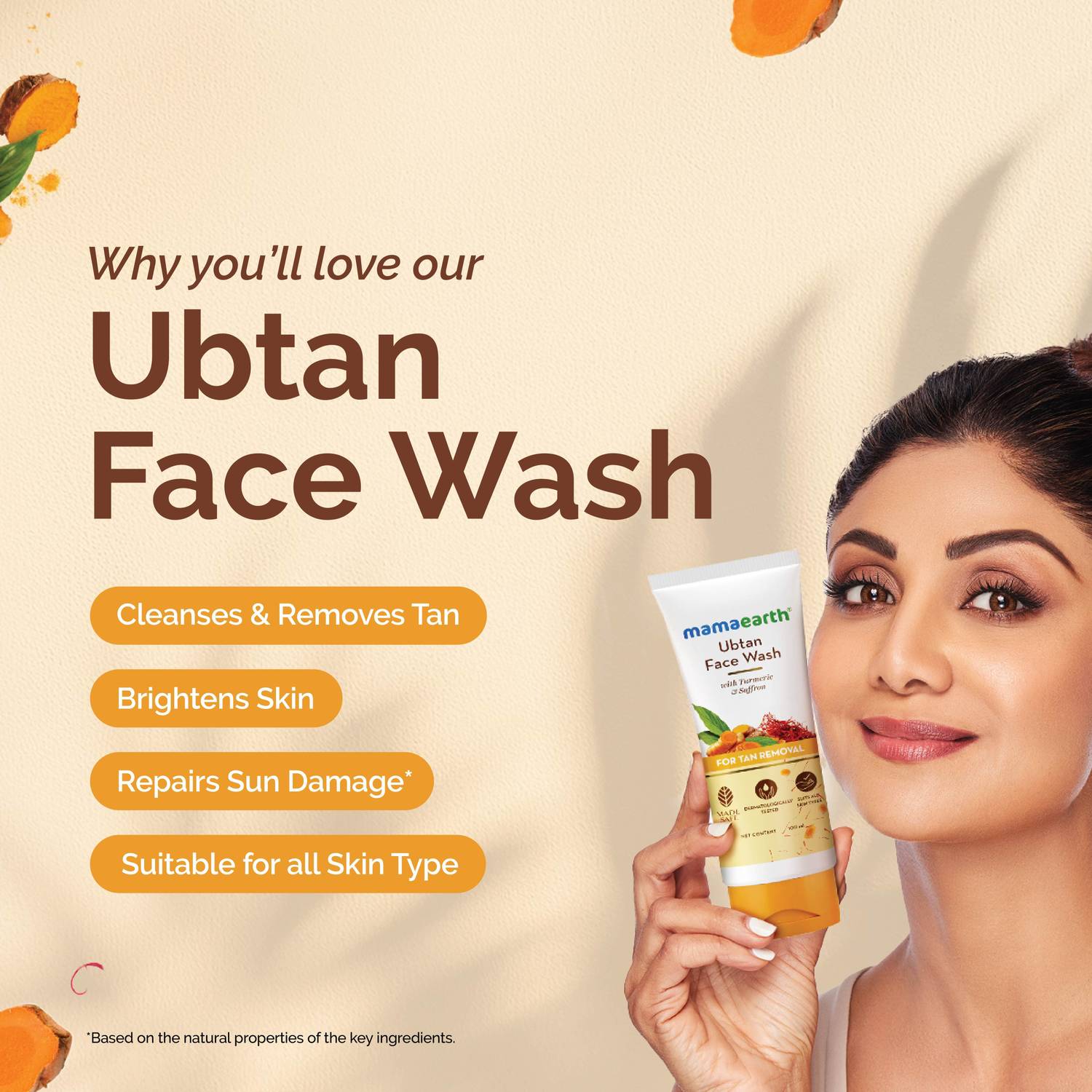 Mamaearth Ubtan Natural Face Wash 100 ml - Image 3