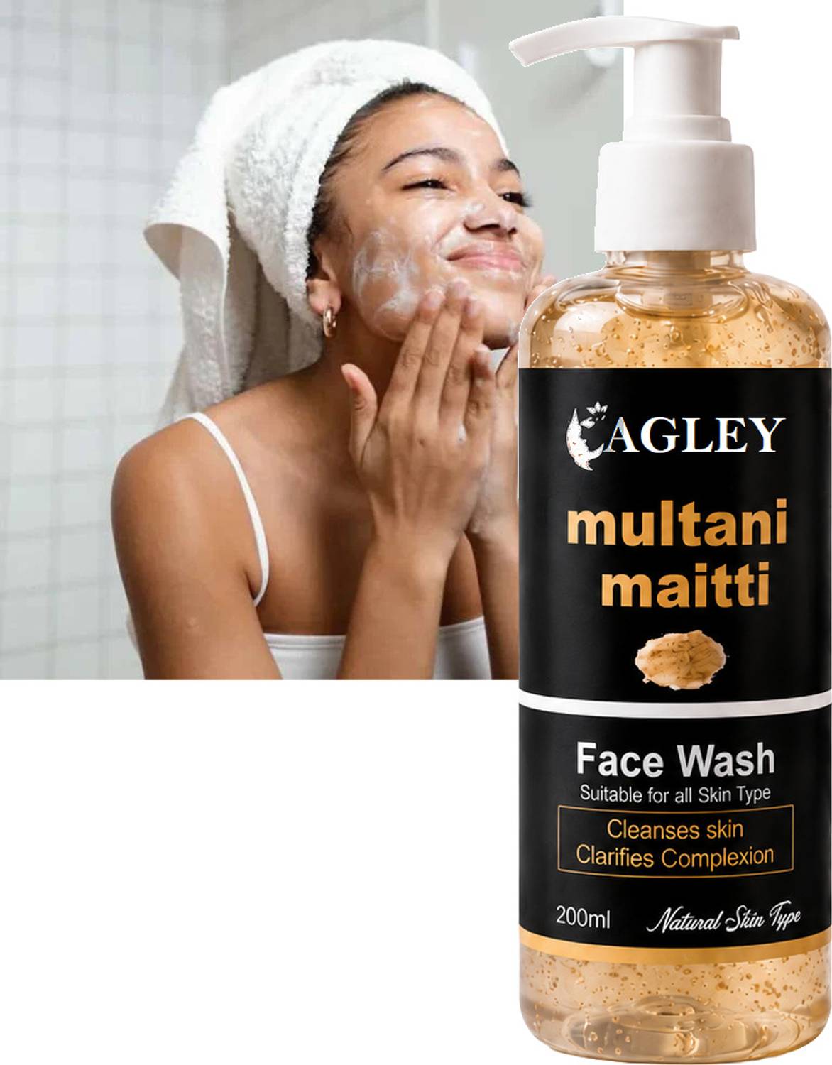 AGLEY Multani Mitti Face Wash with 1% Salicylic Acid - Image 2