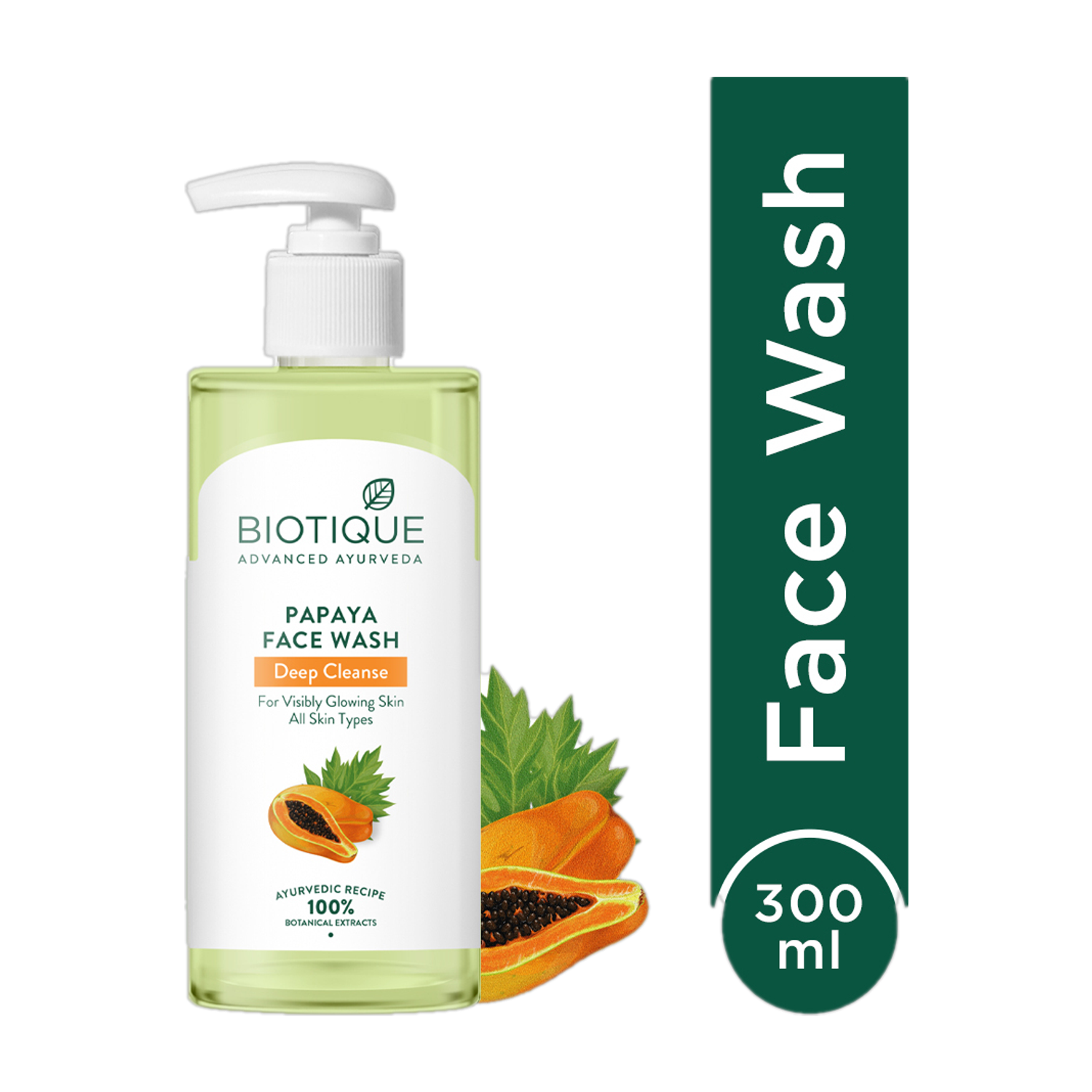 BIOTIQUE Papaya Deep Cleanse Face Wash 100ml - Image 1