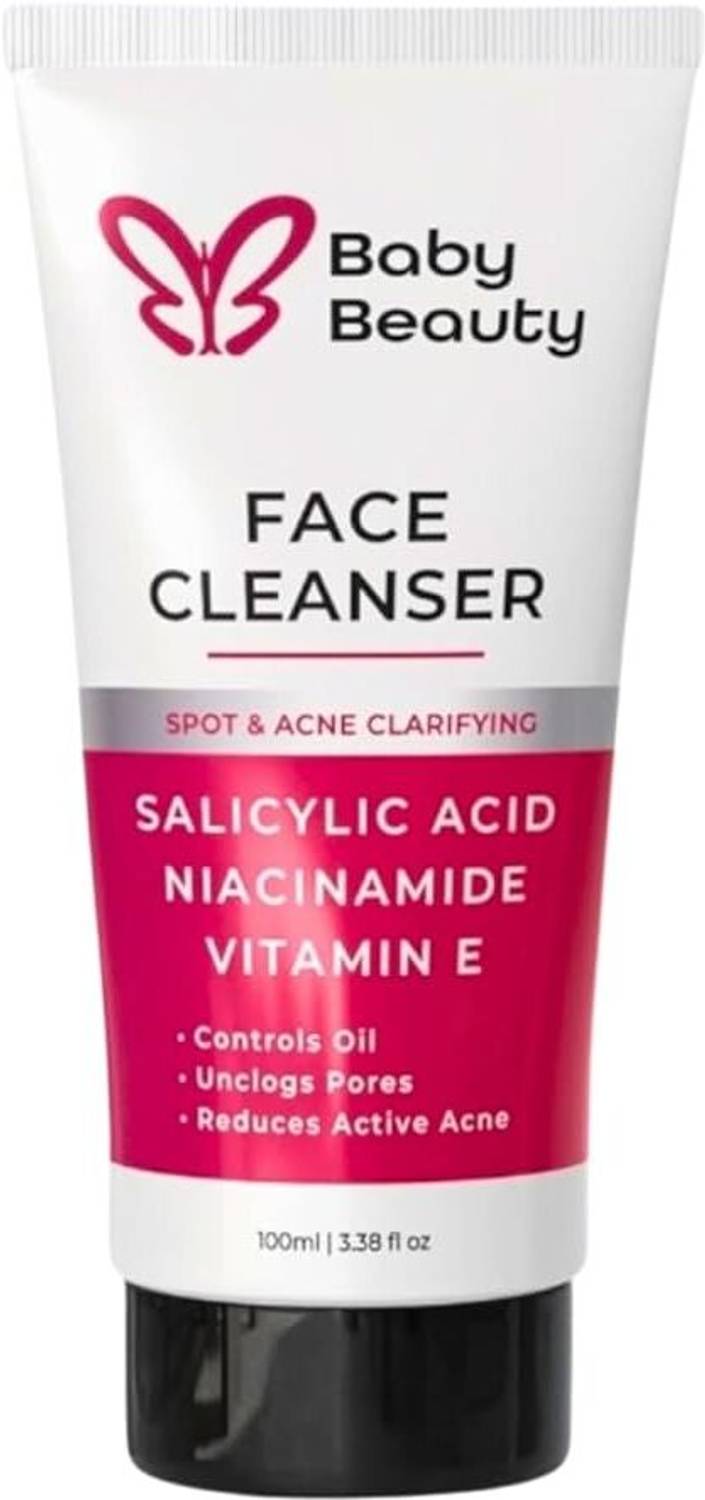Baby Beauty Salicylic Acid & Niacinamide for Acne Control & Oil Control (100 ml) | Pore Cleansing Cleanser for Oily & Acne Prone Skin Face Wash
