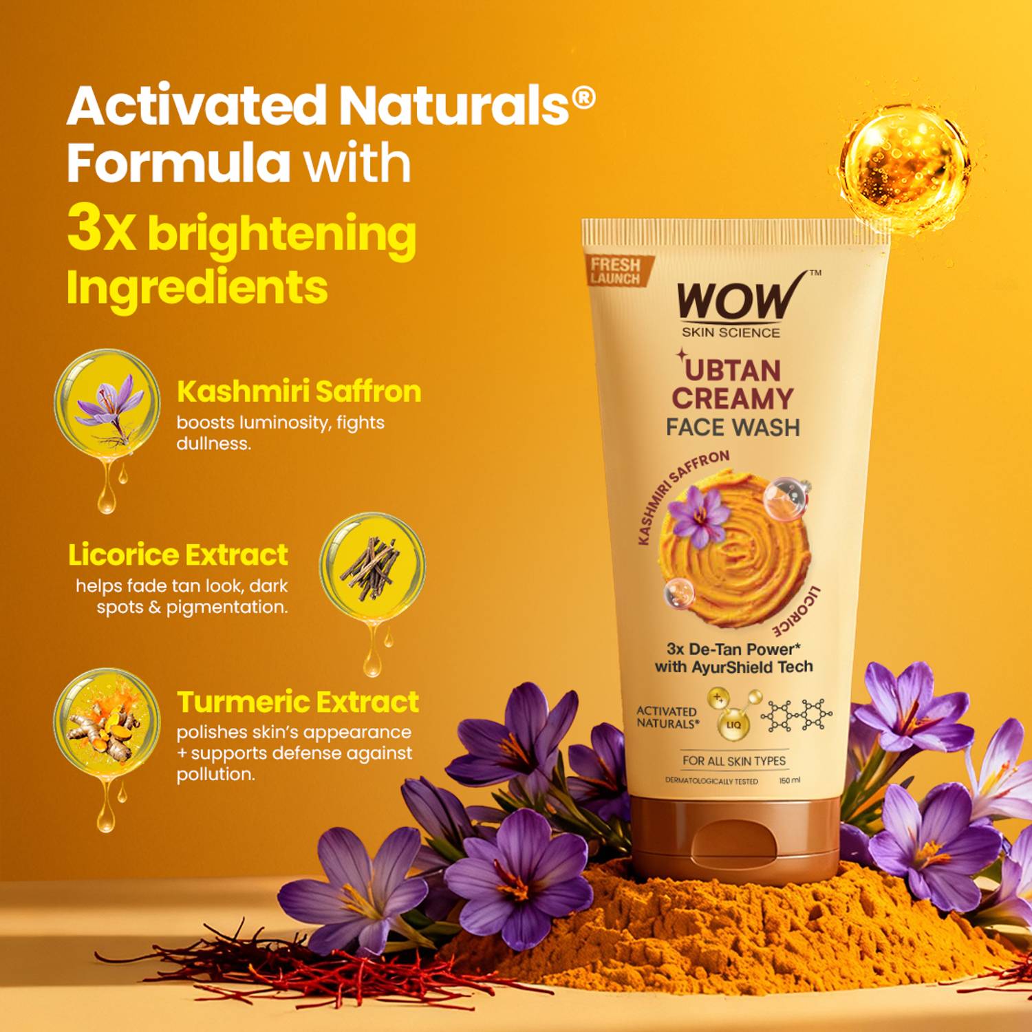 WOW Ubtan Creamy Face Wash - Image 2