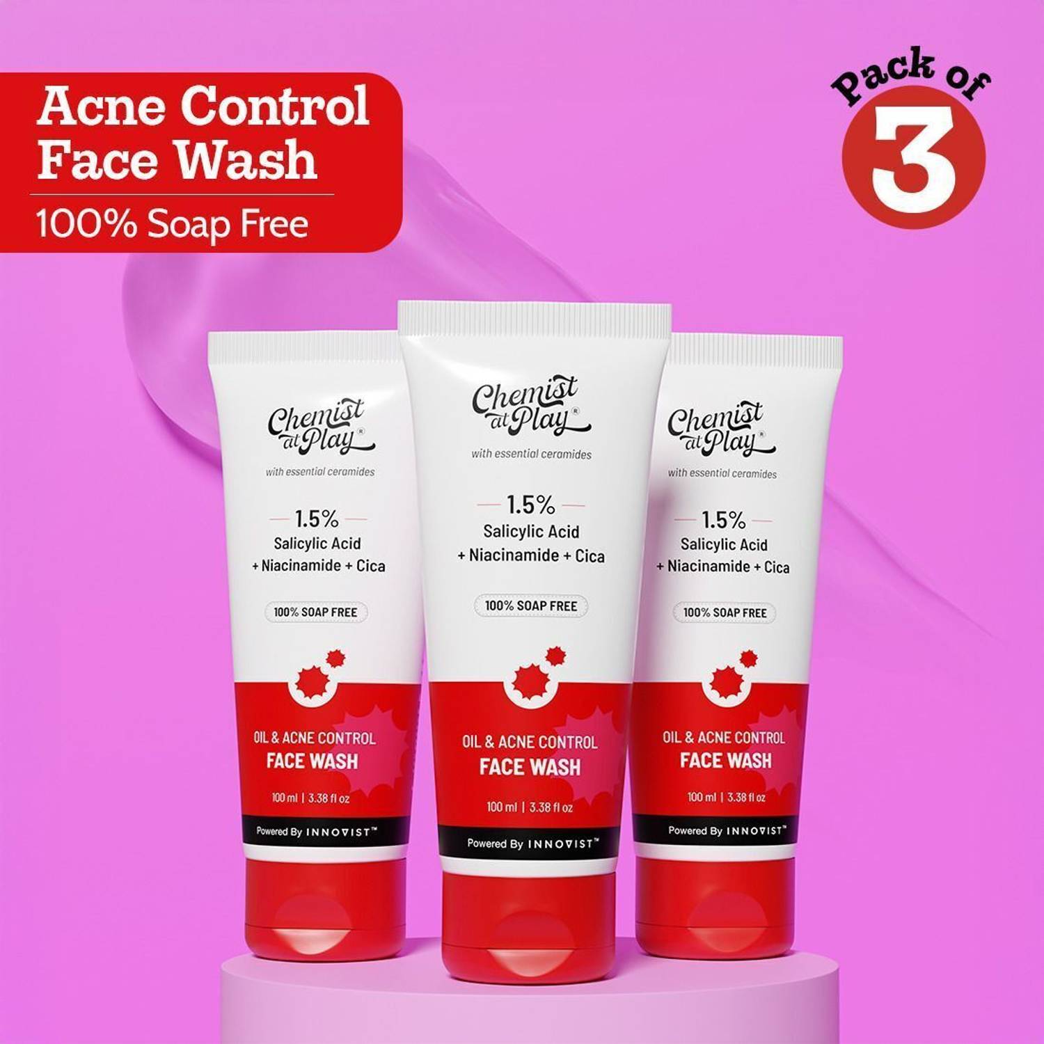 Chemist at Play Acne Control Face Wash 100 ml - Image 1