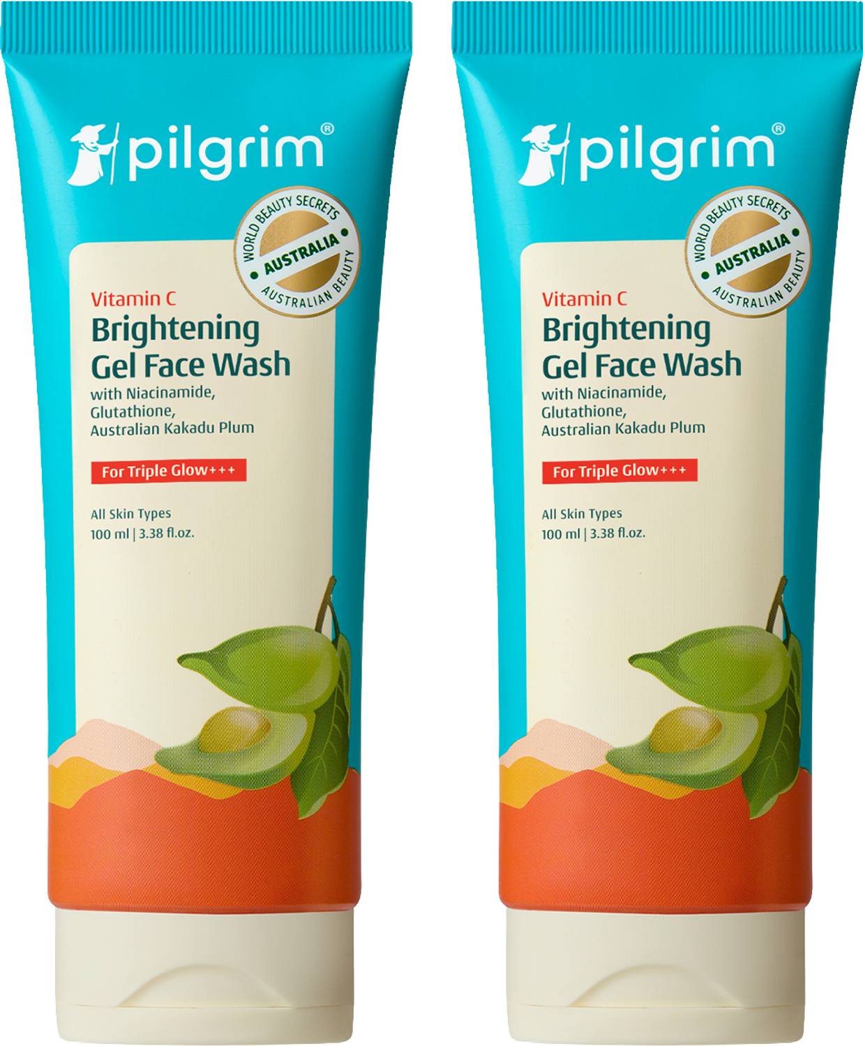 Pilgrim Vitamin C Brightening Face Wash Pack of 2 - Image 1