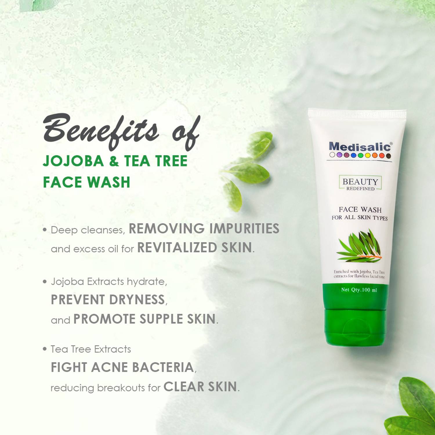 Medisalic Tea Tree Face Wash 100 ml - Image 4