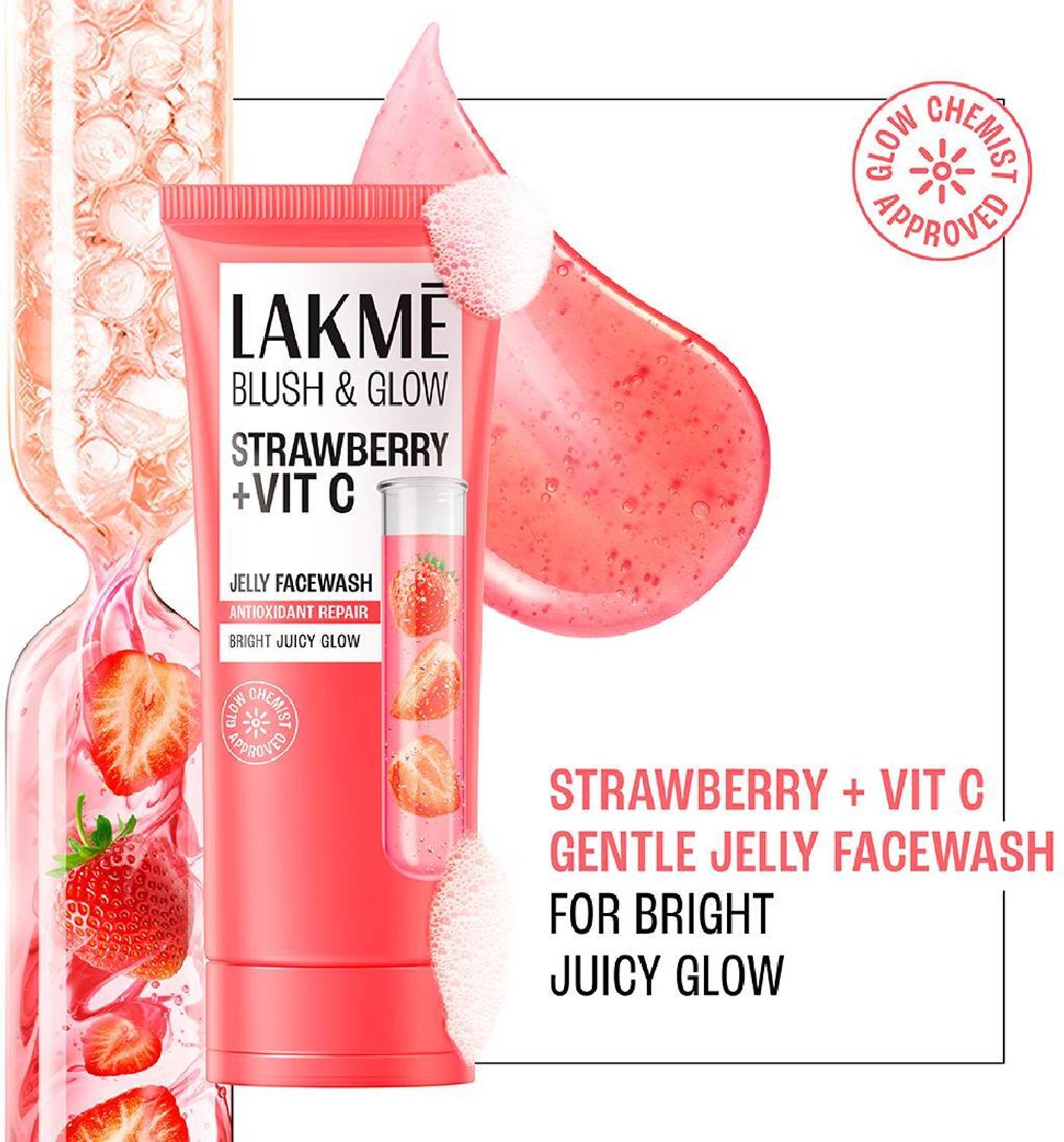 Lakmé Blush & Glow Strawberry Freshness Gel with Strawberry Extra... more