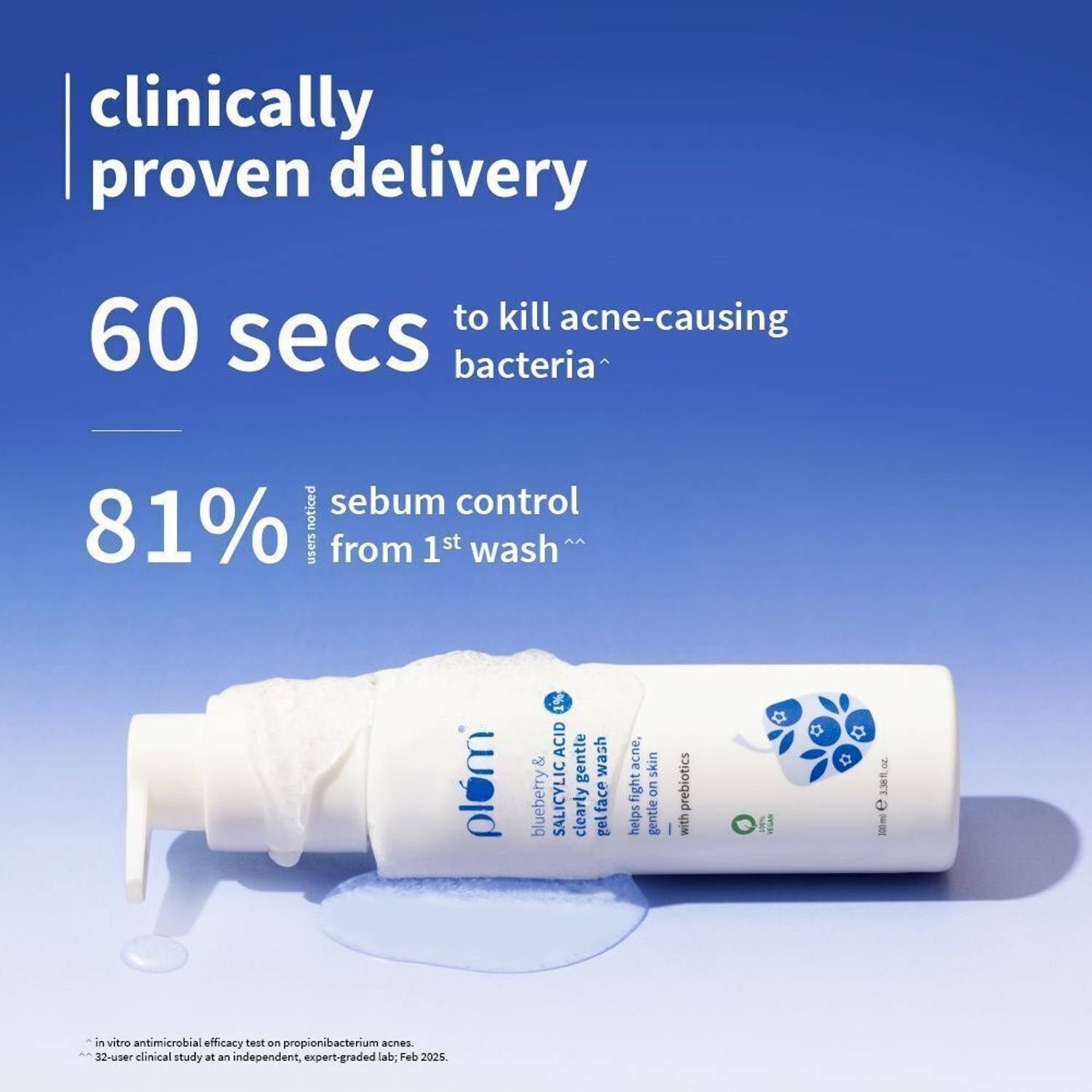 Plum 1% Salicylic Acid Cleanser For Oily Skin 100/110 ml - Image 2