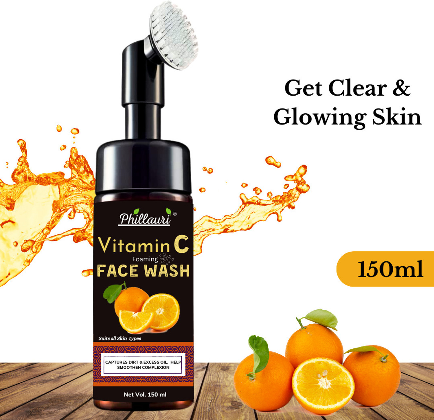 Image of Phillauri Vita Glow Facial Cleanser your skin with the power of Vitamin C Face Wash
