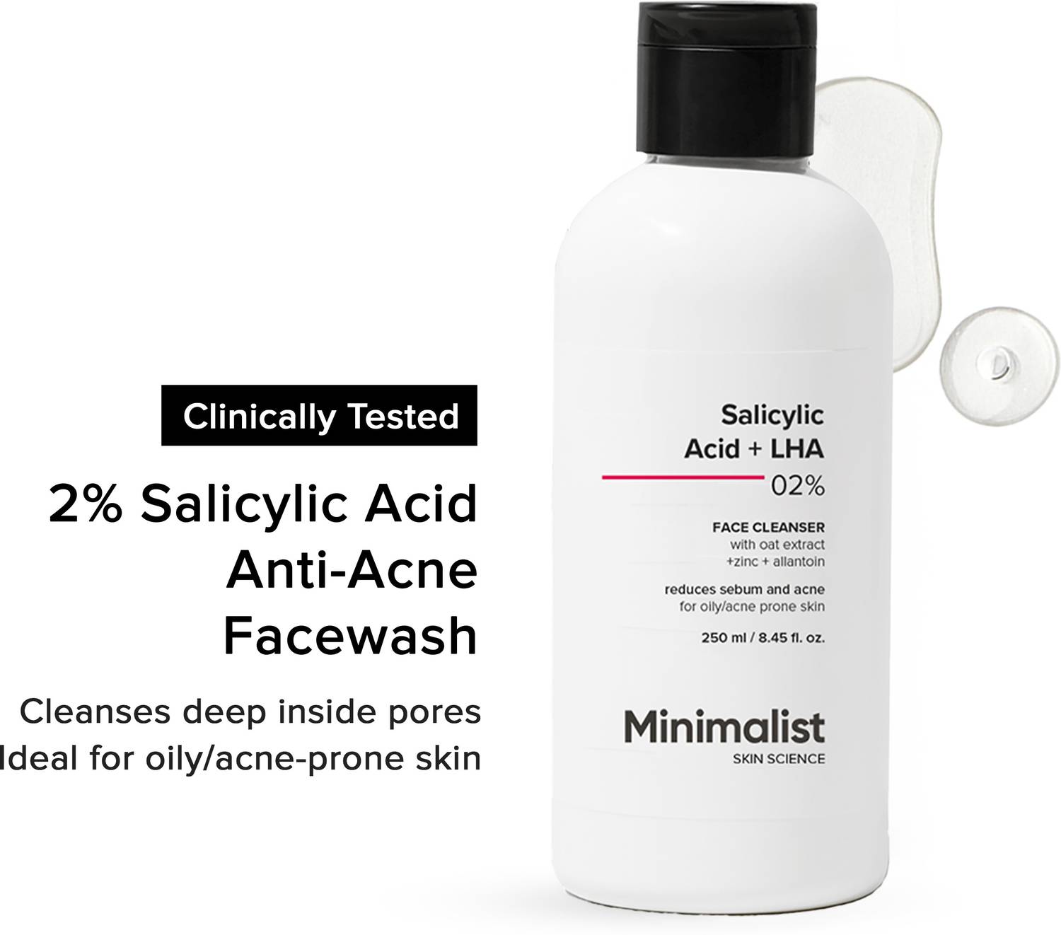 Minimalist 2% Salicylic Acid Face Wash for Oily Skin
