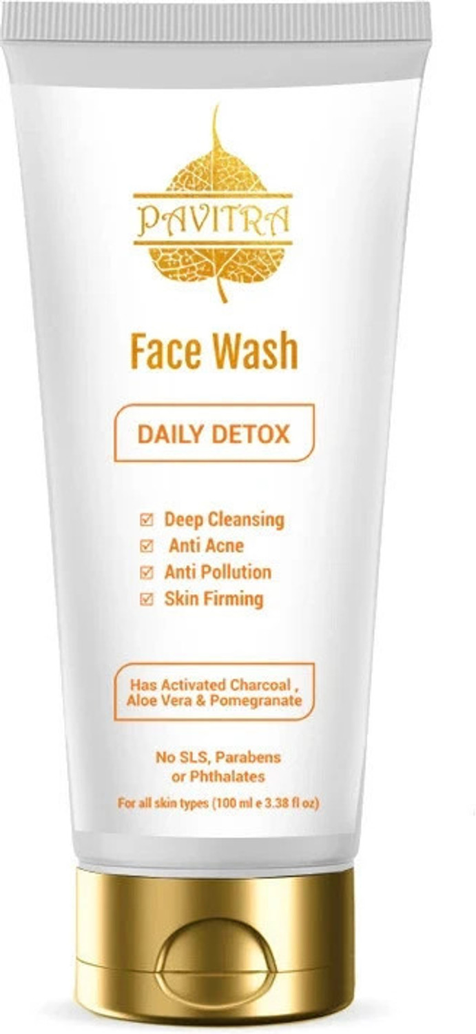 Image of PavitraPlus Organic Charcoal Face wash with Acne Oil & Pollution Control Face Wash
